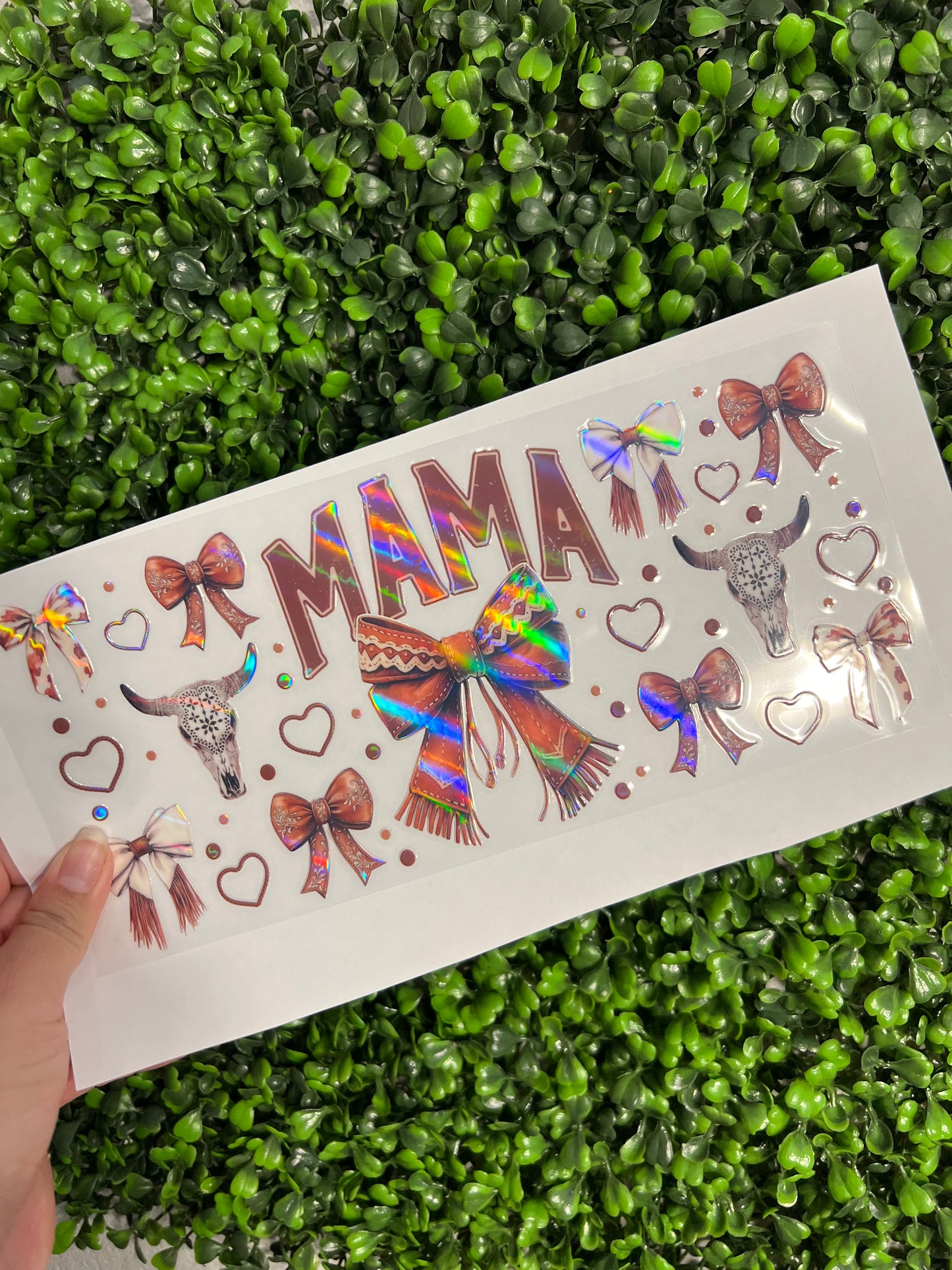#240 Mama Western Holographic UVDTF WRAPS