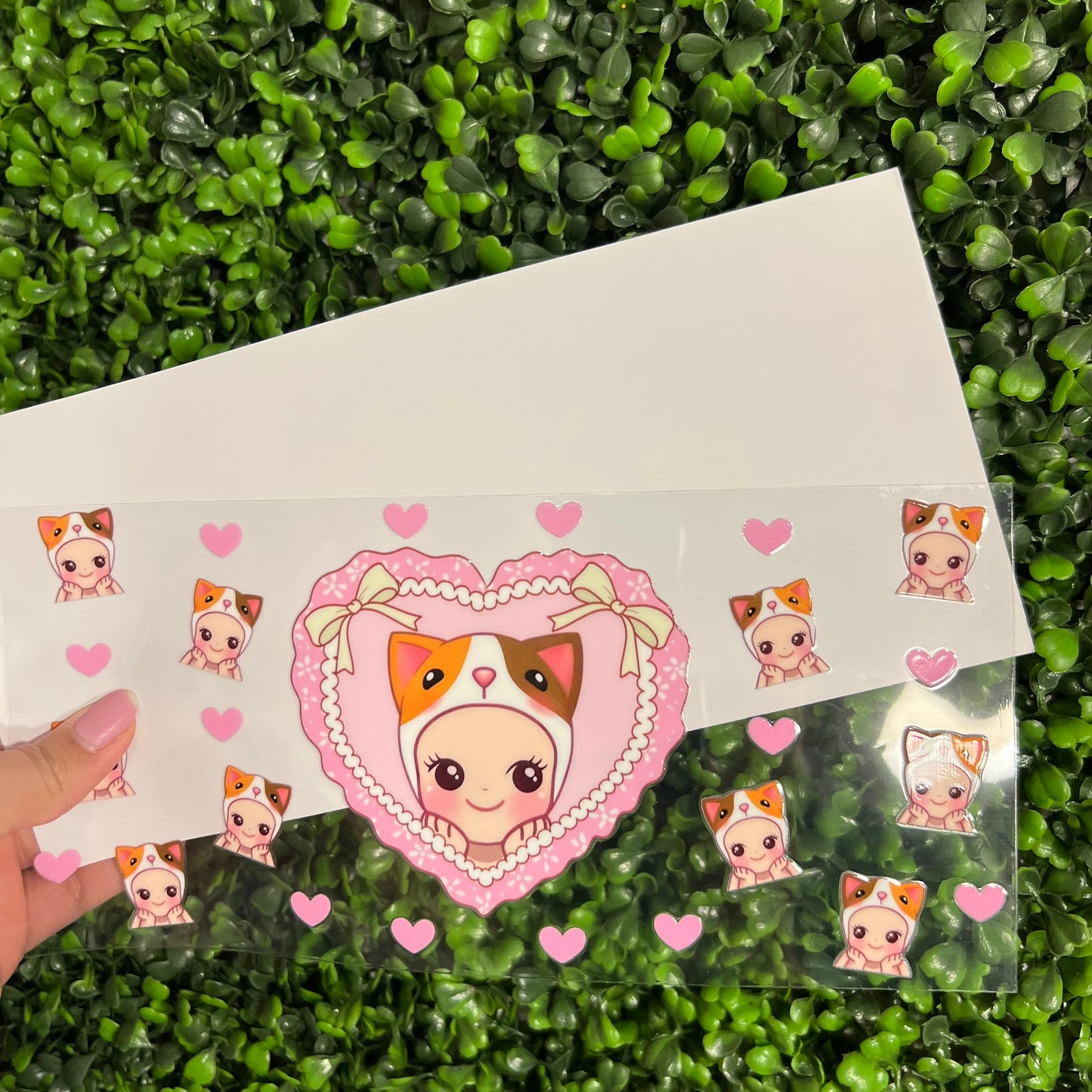 V17 Sunny Angel and Cats Single Sided UVDTF WRAPS