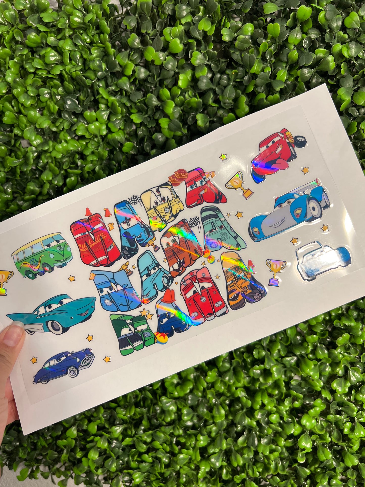 #236 Mama Cars Holographic UVDTF WRAPS