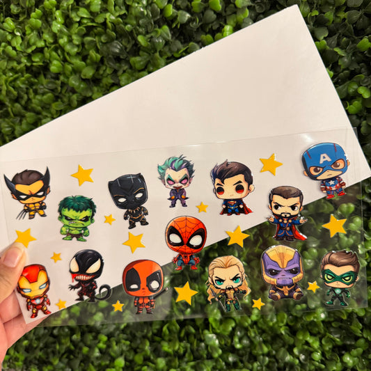 U6 Little Heroes Single Sided UVDTF WRAPS