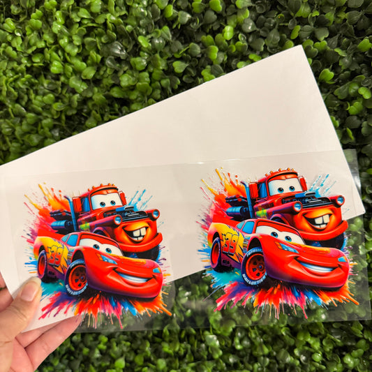 U3 Red Car Single Sided UVDTF WRAPS