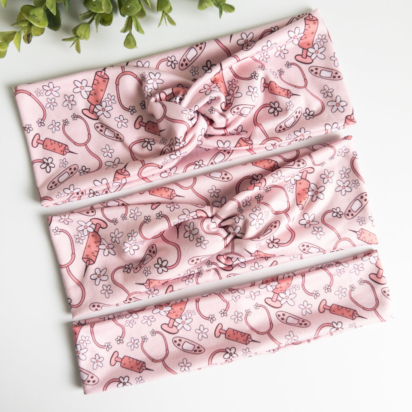 Pink Nurse Turban Headband