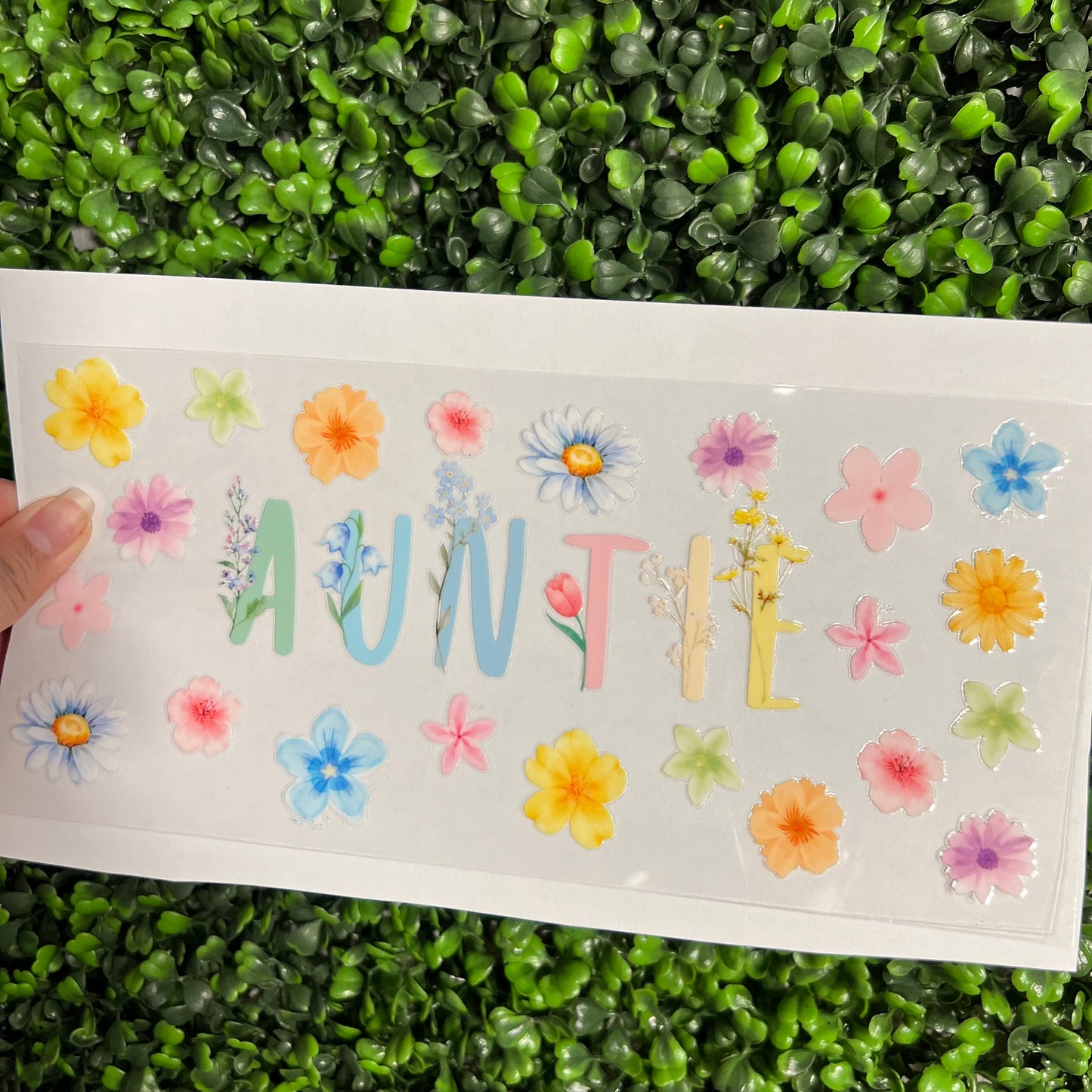 #309 Auntie Pastel Floral Single Sided UVDTF WRAPS