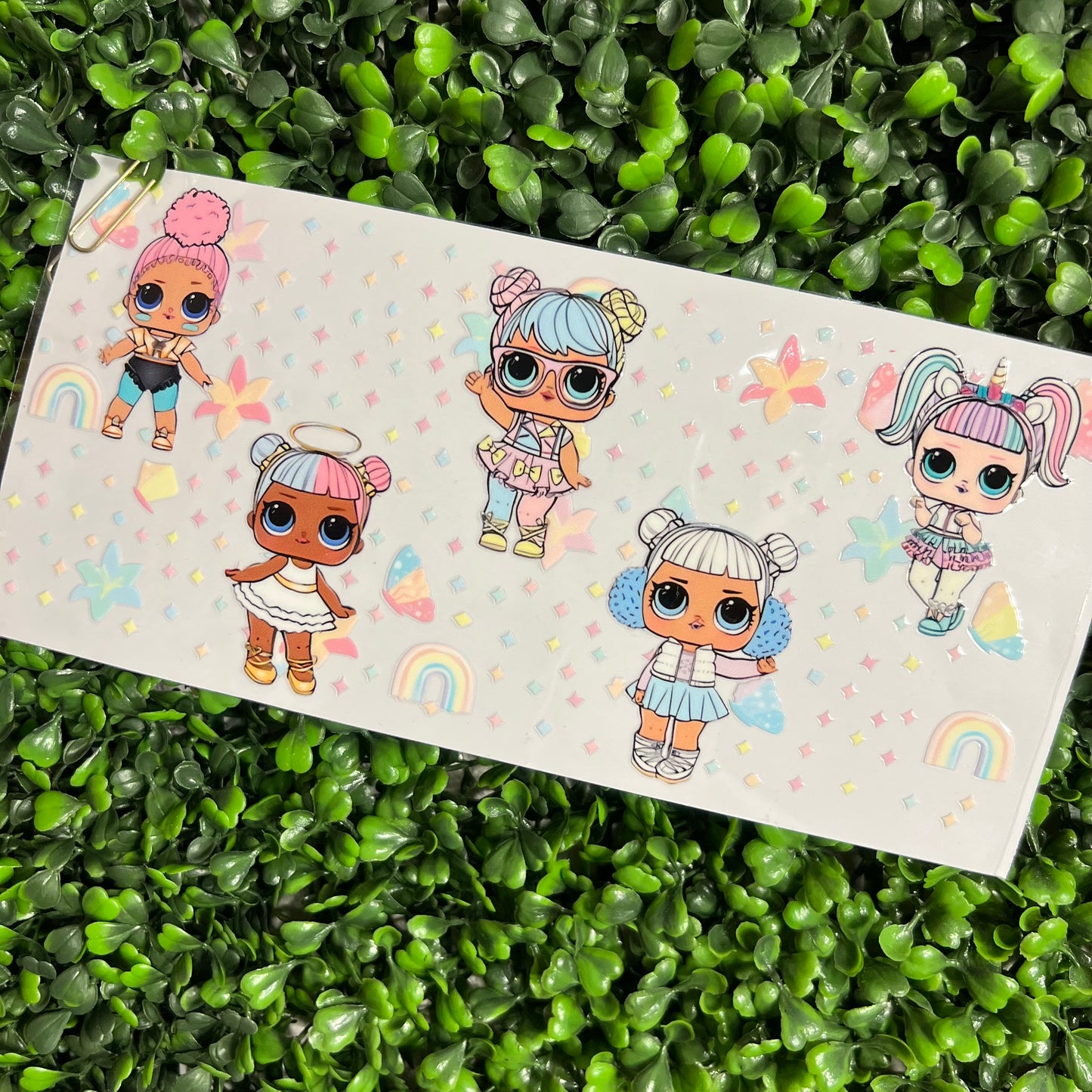 S13 Laughing Dolls Pastel Colors Single Sided UVDTF WRAPS