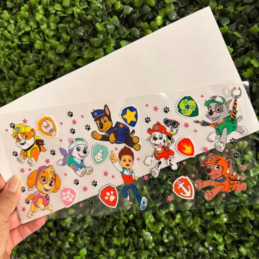 U18 Paw Dogs Single Sided UVDTF WRAPS