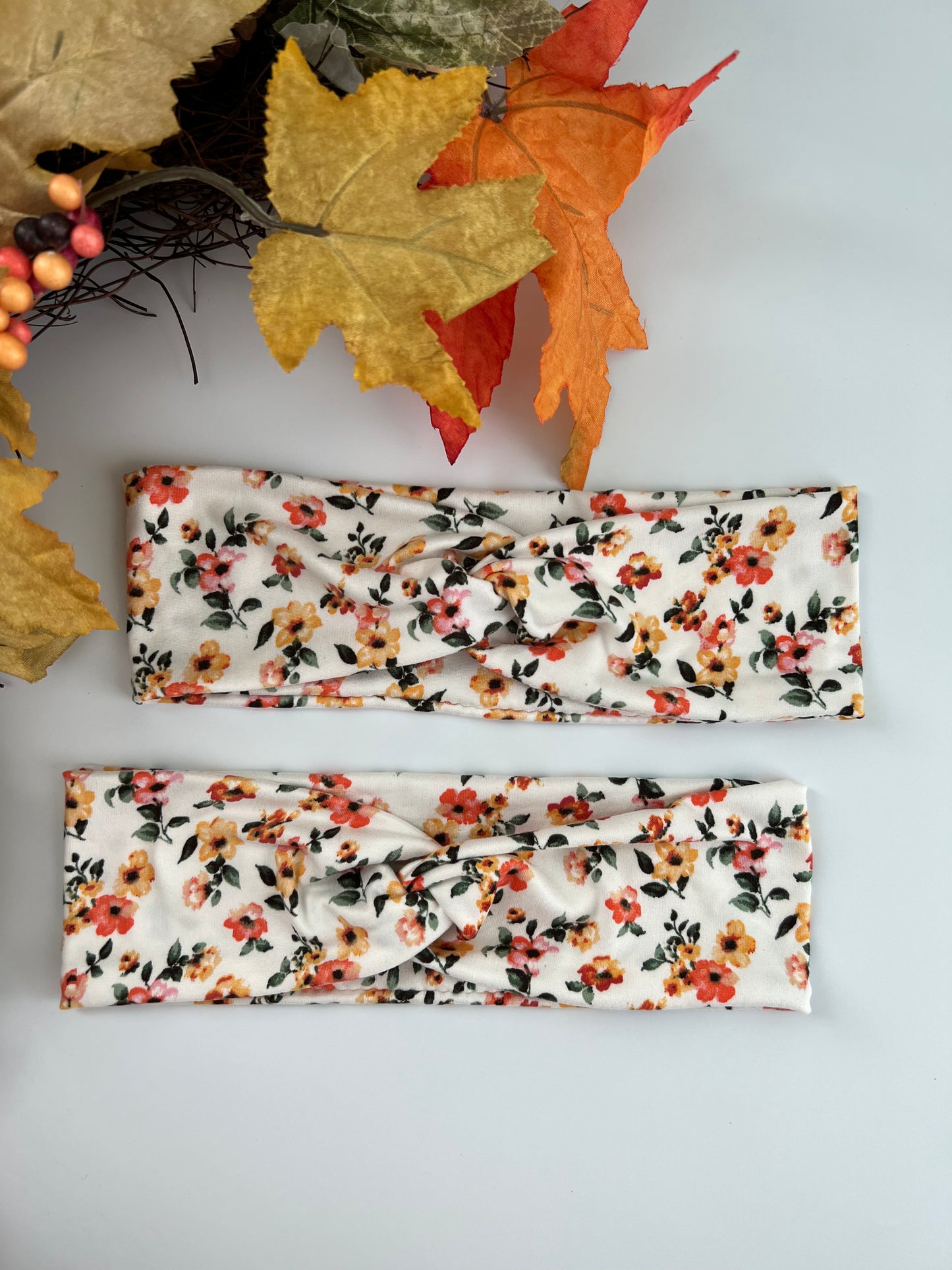 Autumn Flowers Turban Headbands