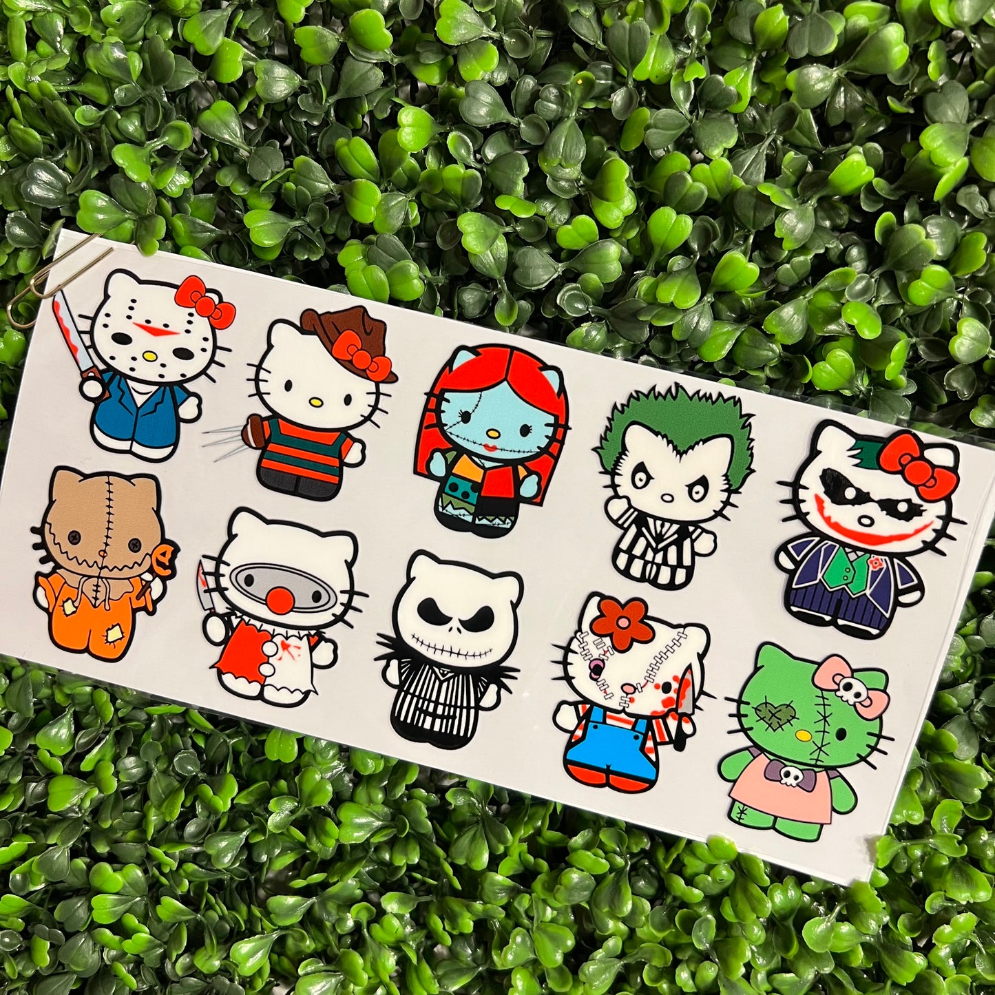 Q5 Spooky Cat Characters Single Sided UVDTF WRAPS