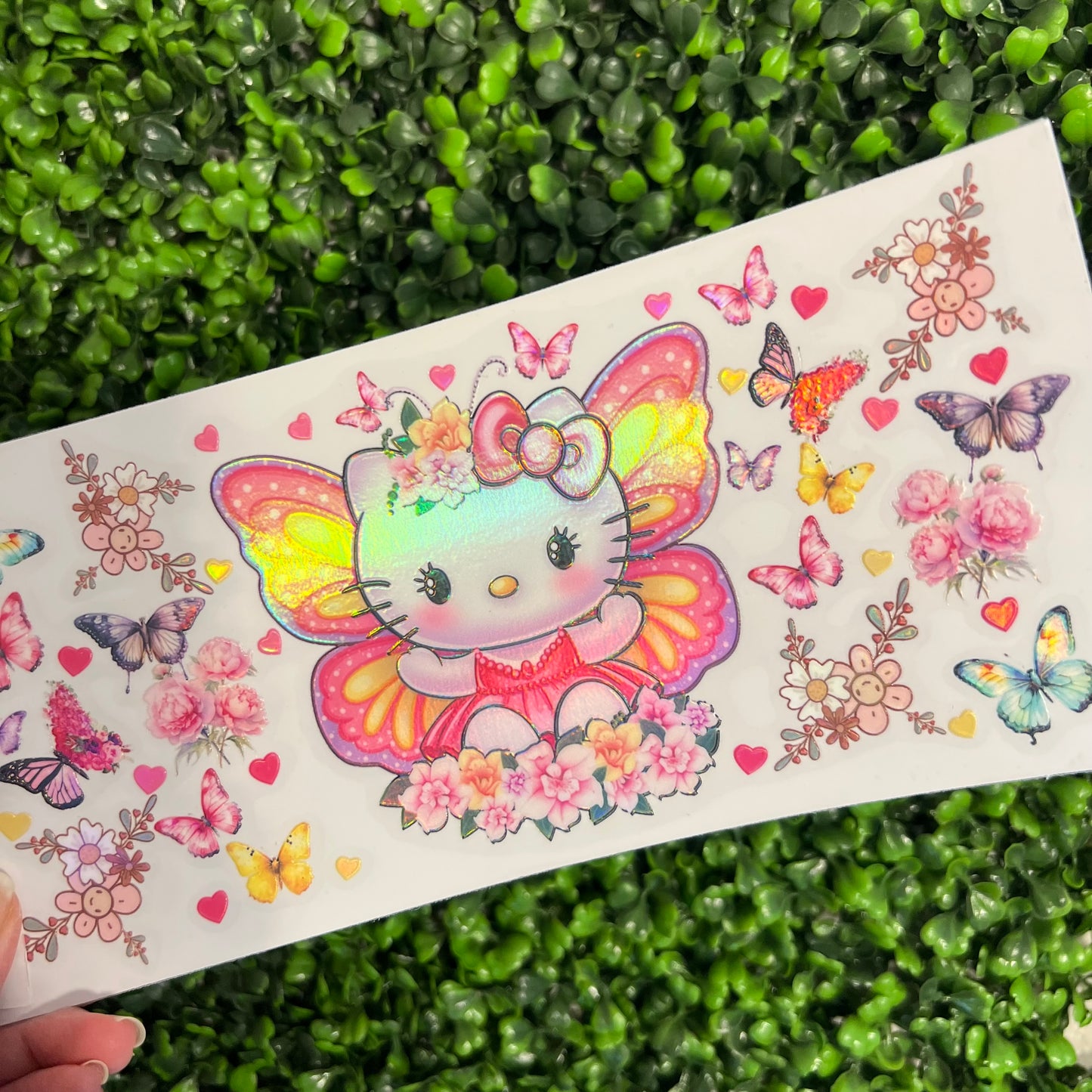 #75 Butterfly Cat Holographic UVDTF WRAPS