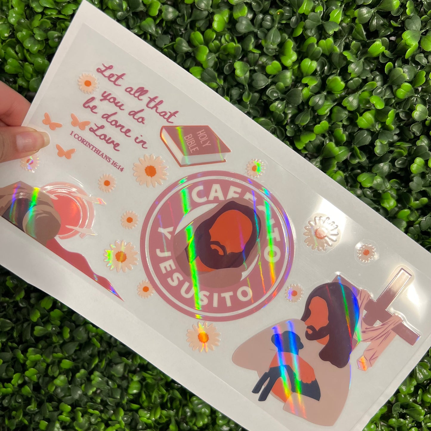 #267 Cafecito y Jesusito Faith Holographic UVDTF WRAPS