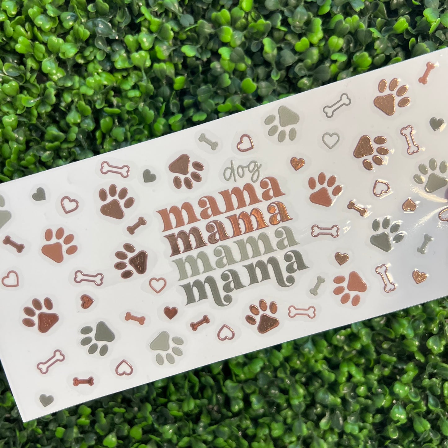 #16 Dog Mama Rosegold Hologram UVDTF WRAPS