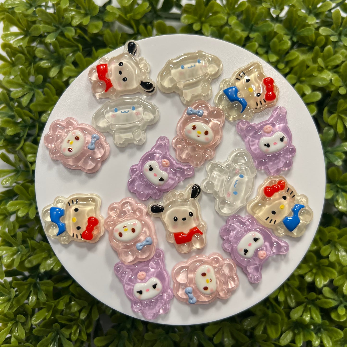 Jelly Hk Friends Flat Back Charms Mixed 8 pcs