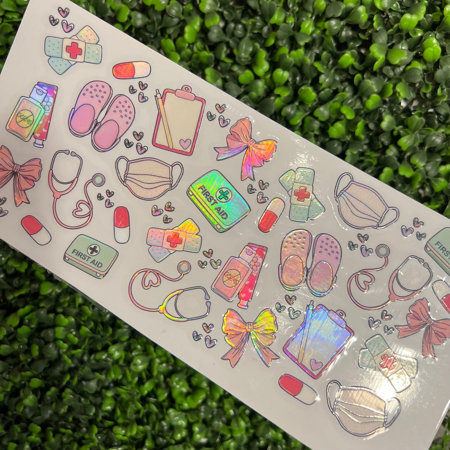 #213 Nurse Healthcare Holographic UVDTF WRAPS