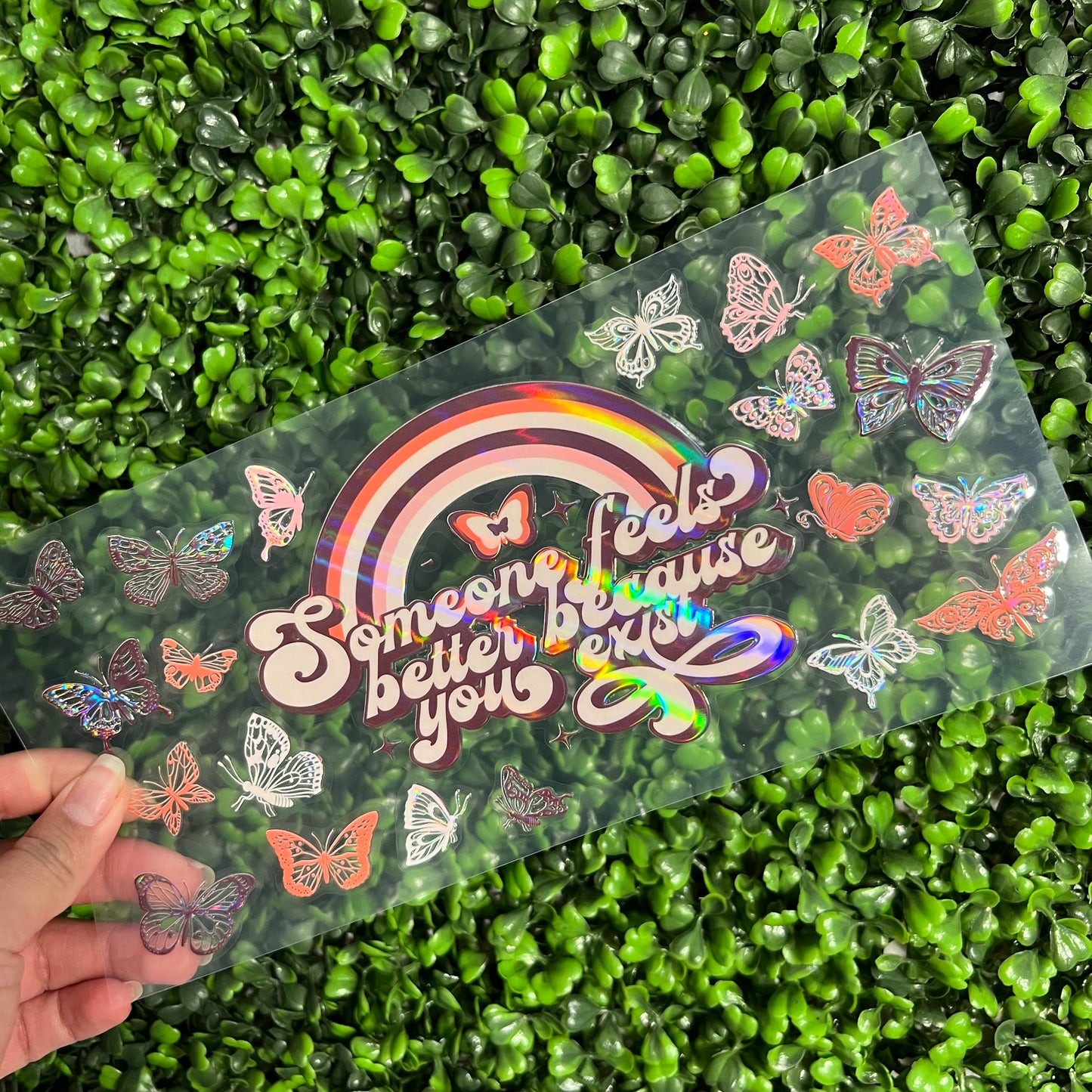 #288 You Exist Quote Holographic UVDTF WRAPS