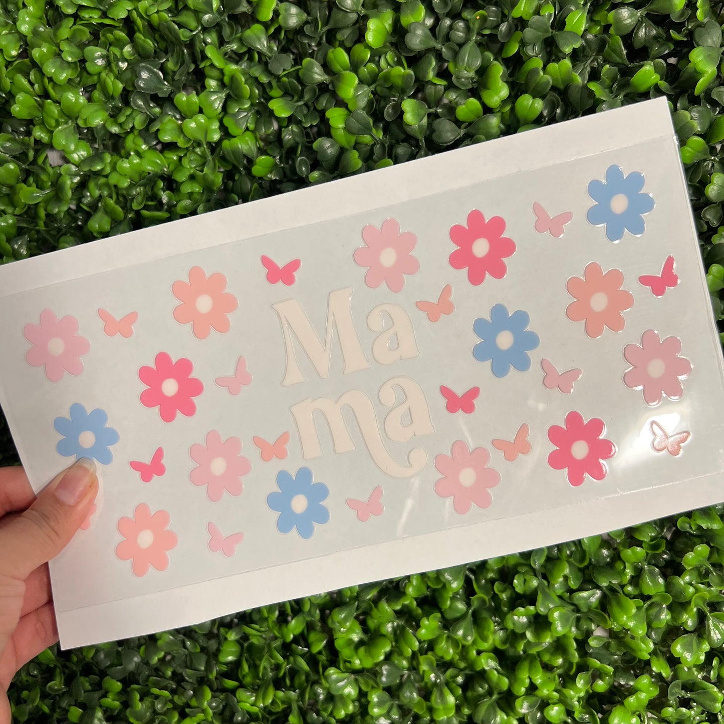 #314 Mama Floral Pink and Purple Double Sided UVDTF WRAPS