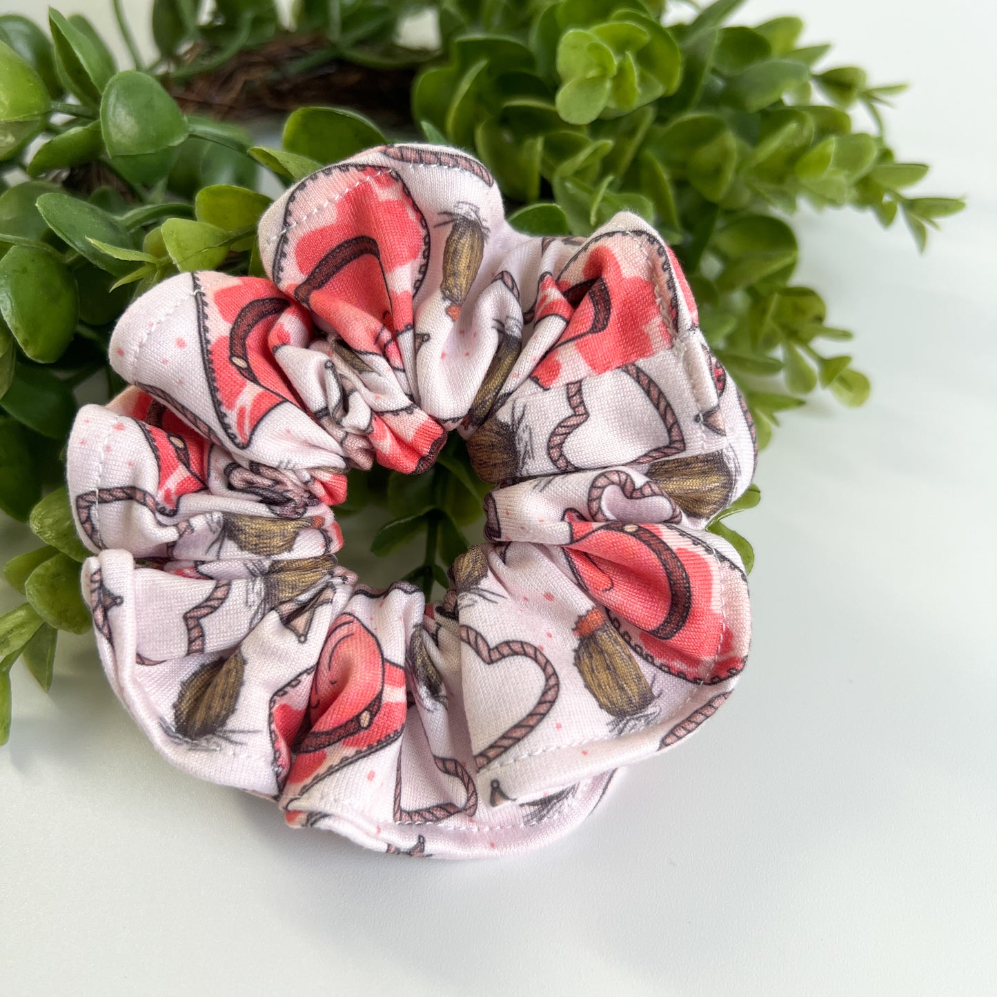 Pink Western Scrunchies