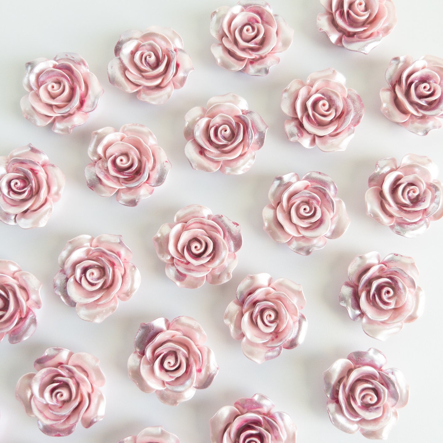 Mixed Flower Flat Back Charms