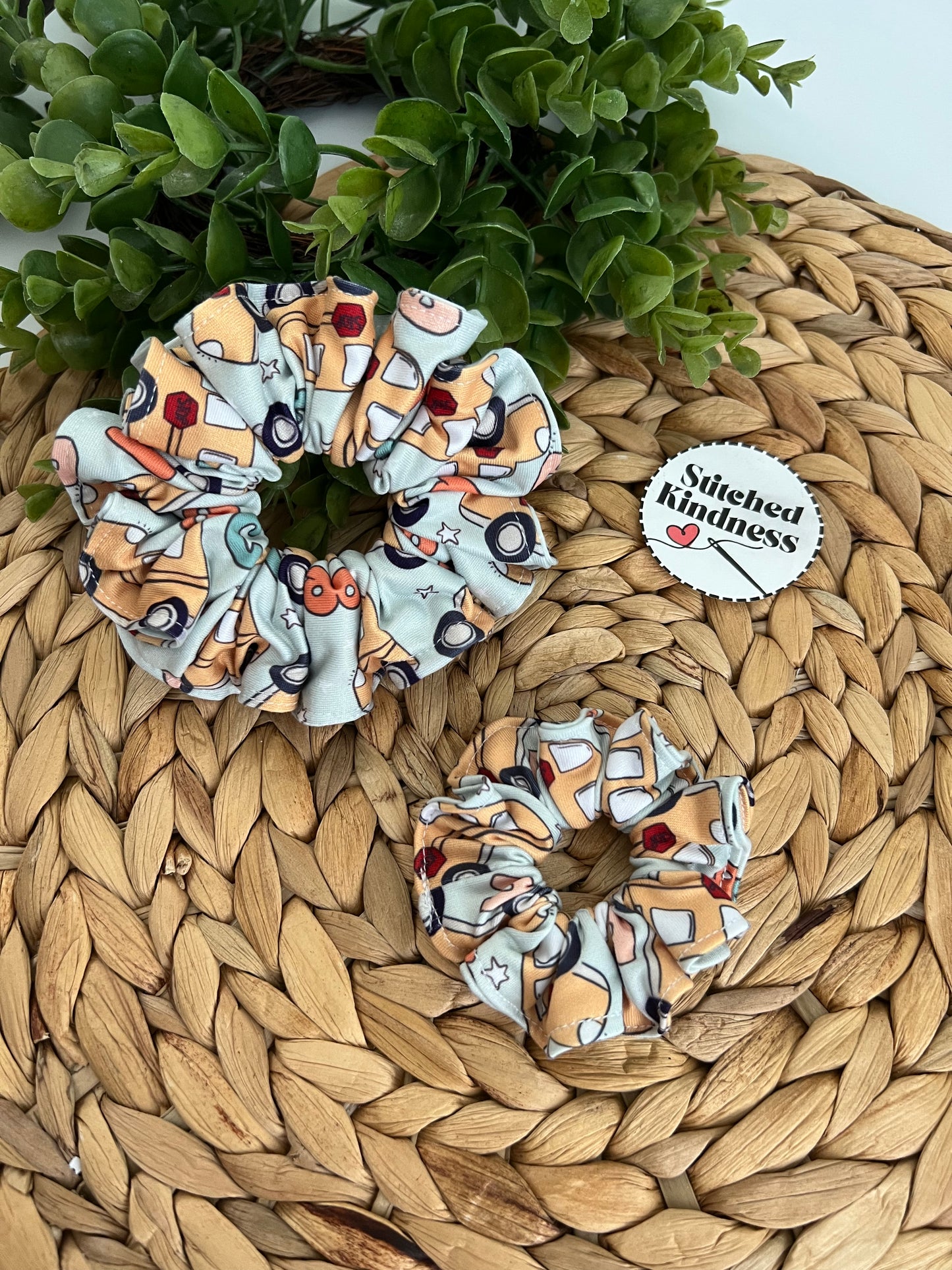 School Bus Scrunchies