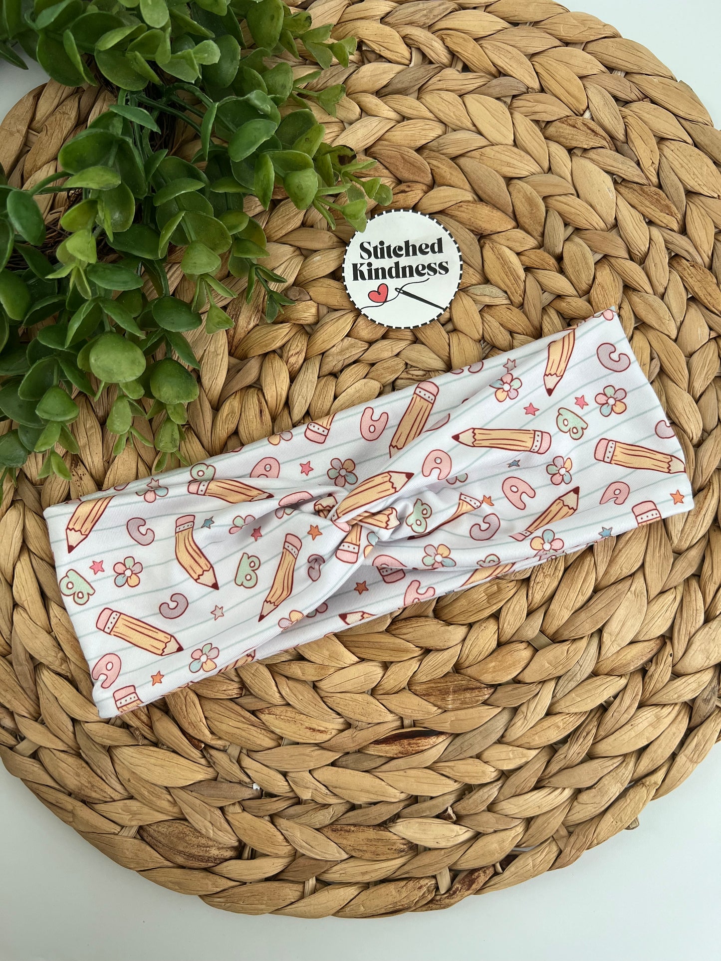 ABC Pencils Turban Headbands