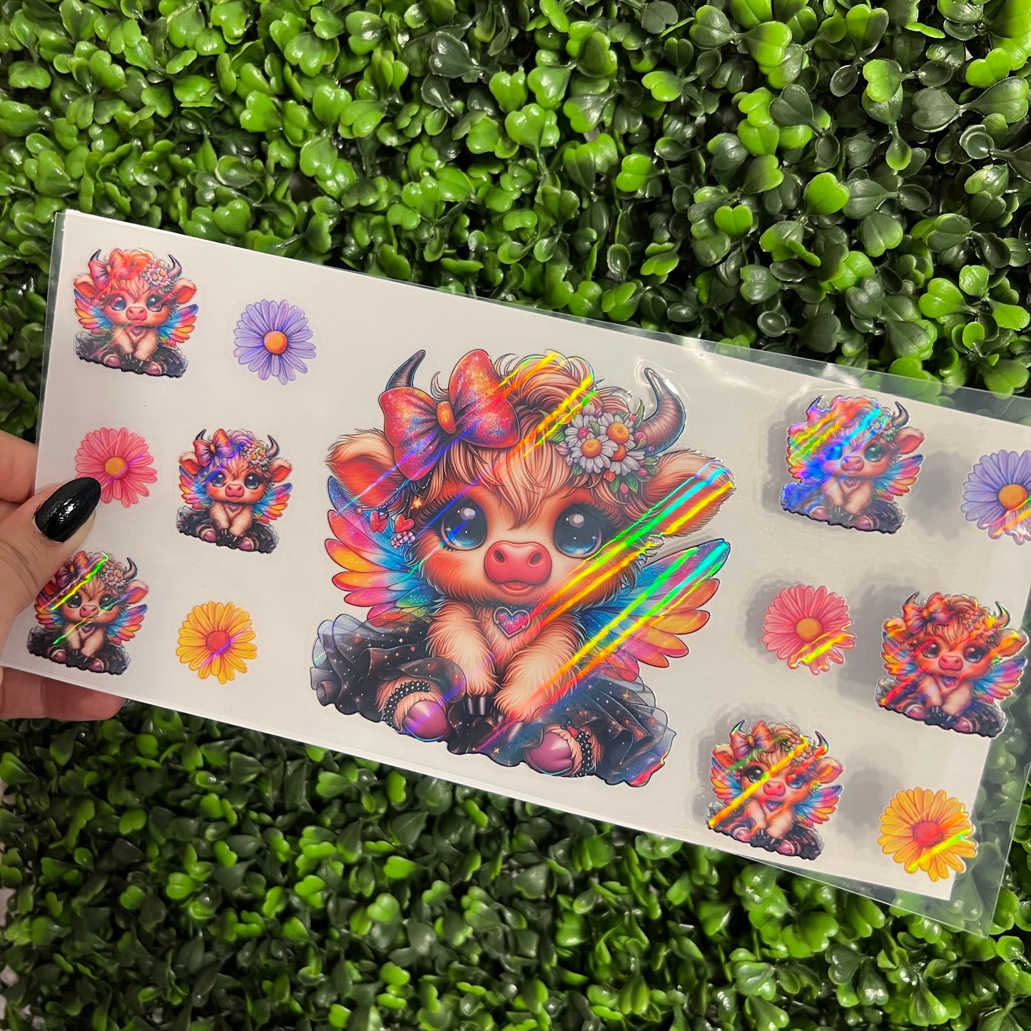 M12 Colorful Fairy Cow Holographic UVDTF WRAPS