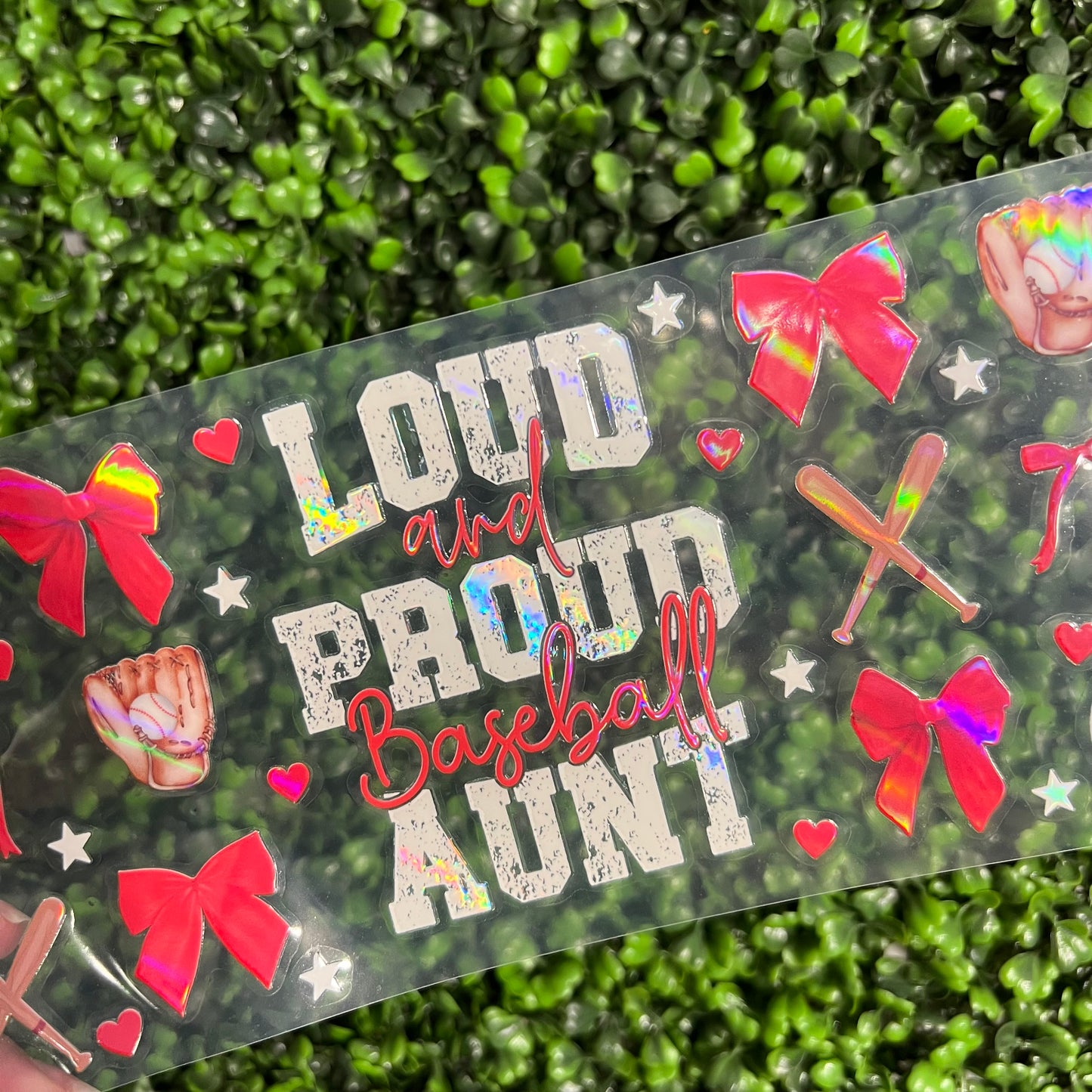 #264 Baseball Aunt Holographic UVDTF WRAPS