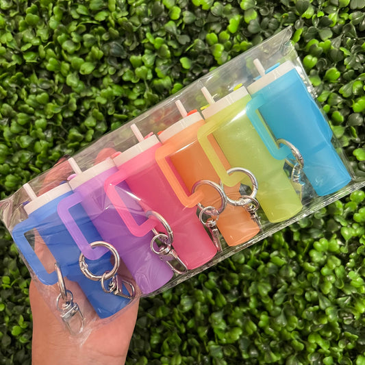 Glow in the Dark Color Mini Keychain Tumblers