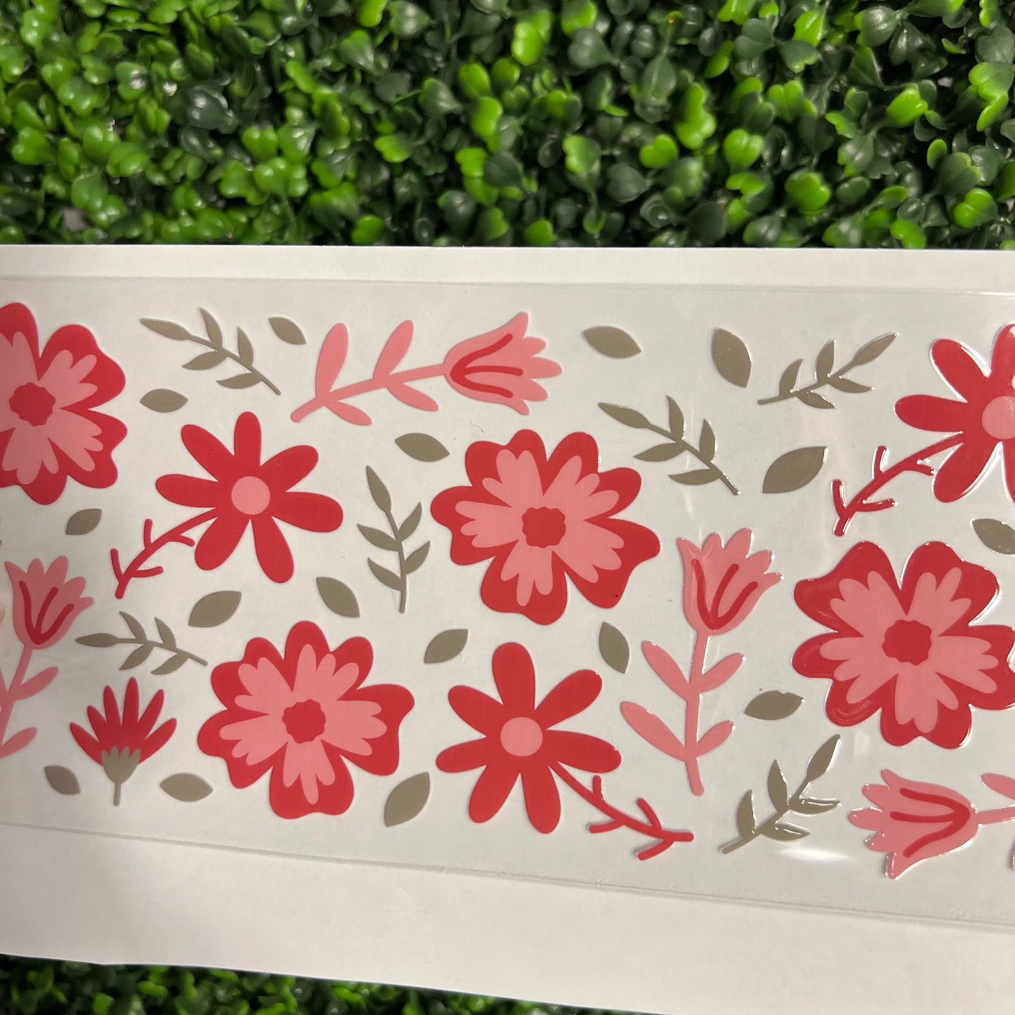 #326 Pink and Tee Floral Single Sided UVDTF WRAPS