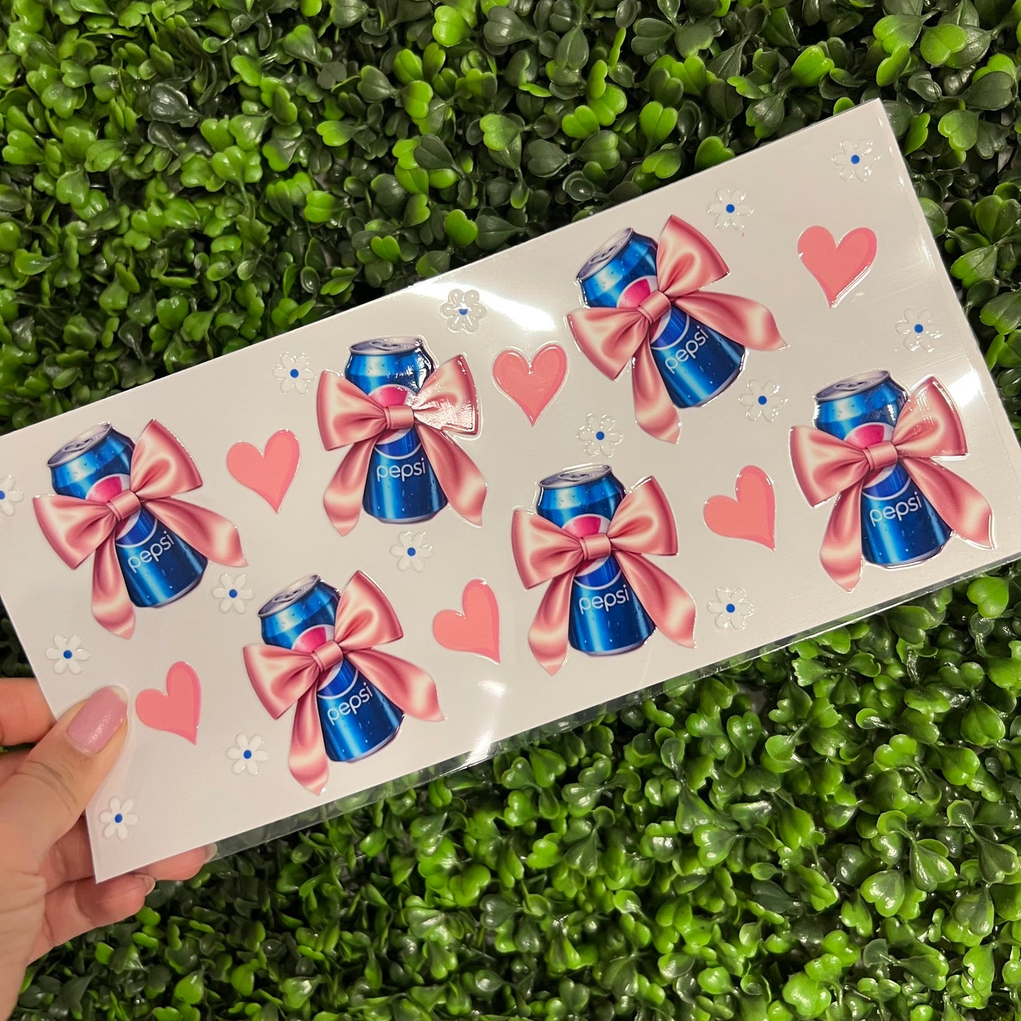 N2 Soda and Pink Bows Single Sided UVDTF WRAPS