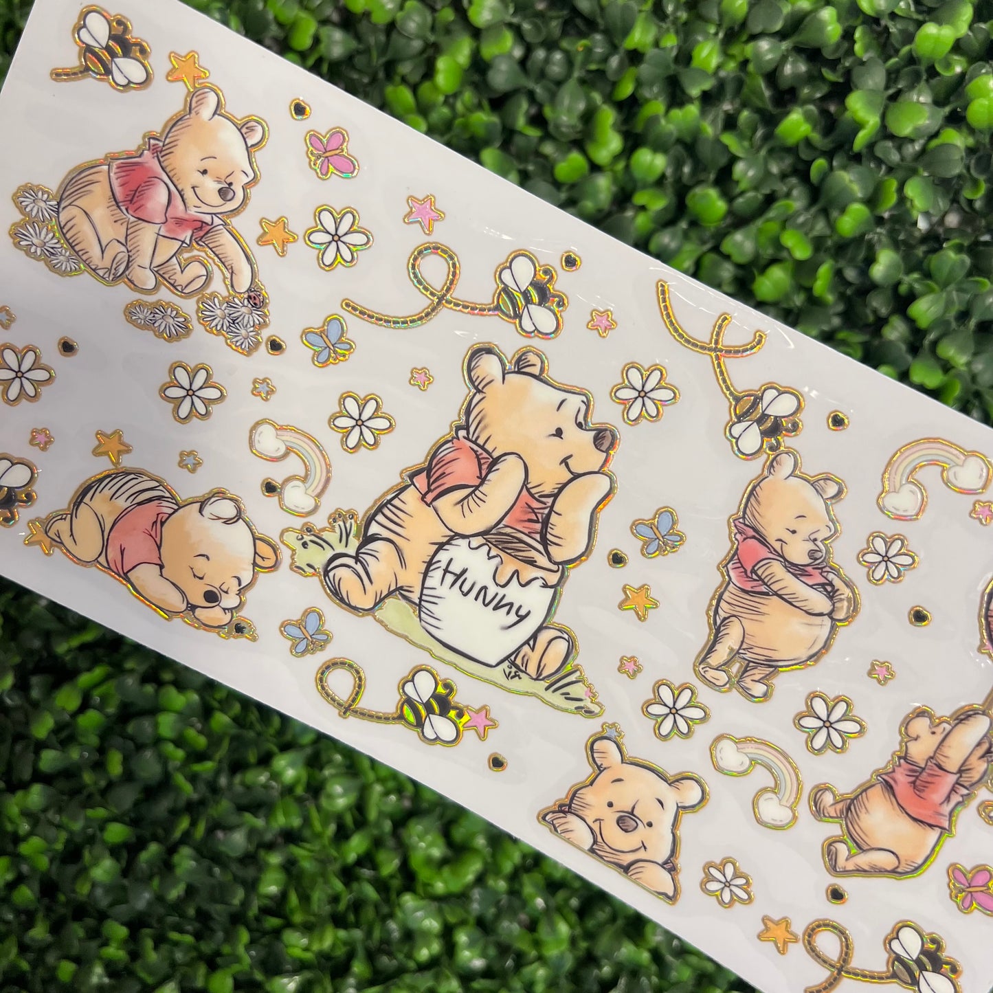 #72 Honey Bear Gold Holographic UVDTF WRAPS