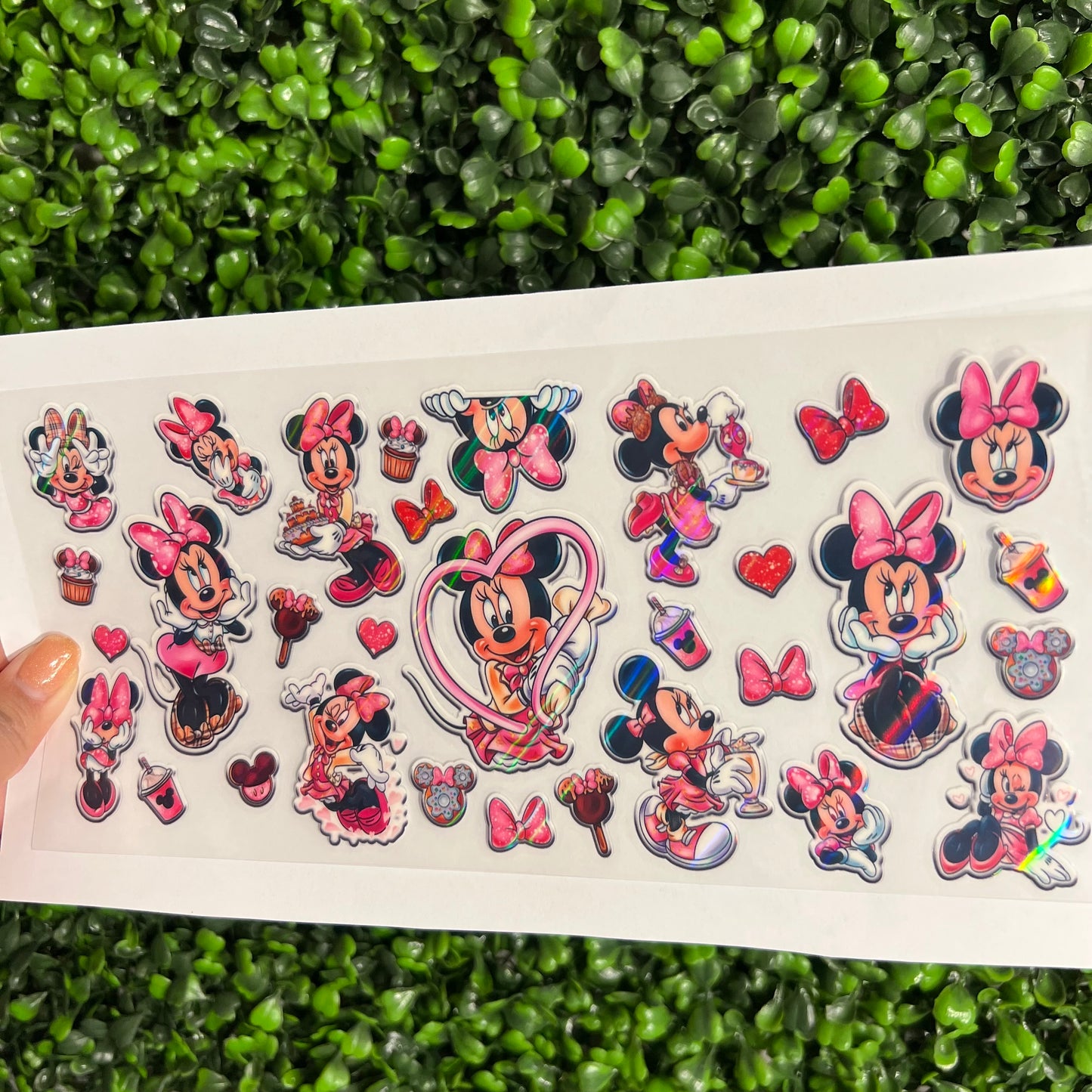 #186 Pink Mouse Holographic UVDTF WRAPS