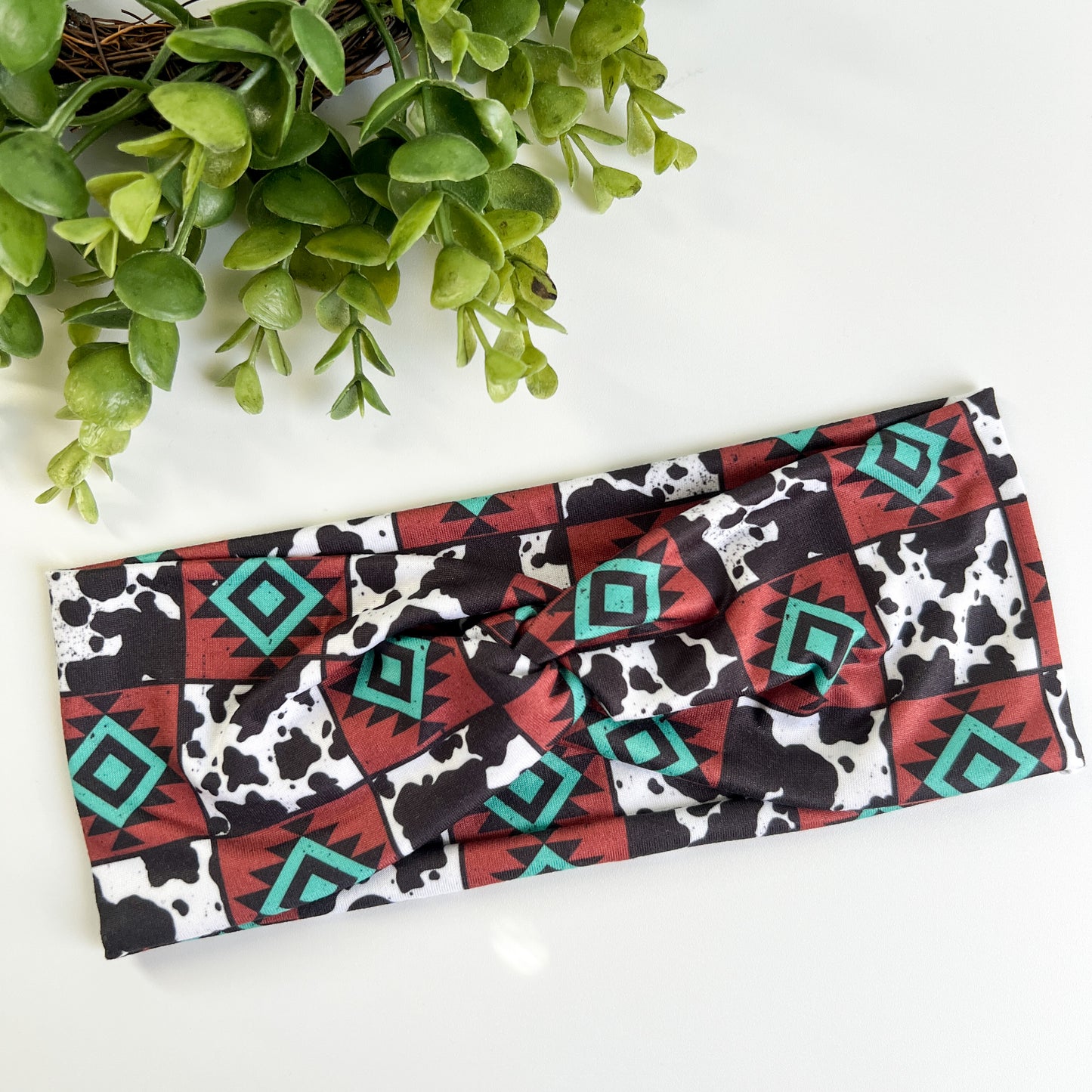 Checkered Western Turban Headbands