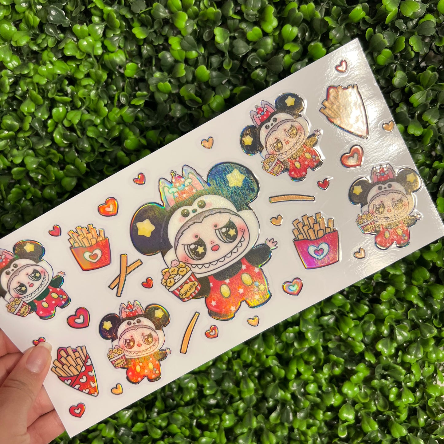V2 Bubu Boy Mouse Holographic UVDTF WRAPS