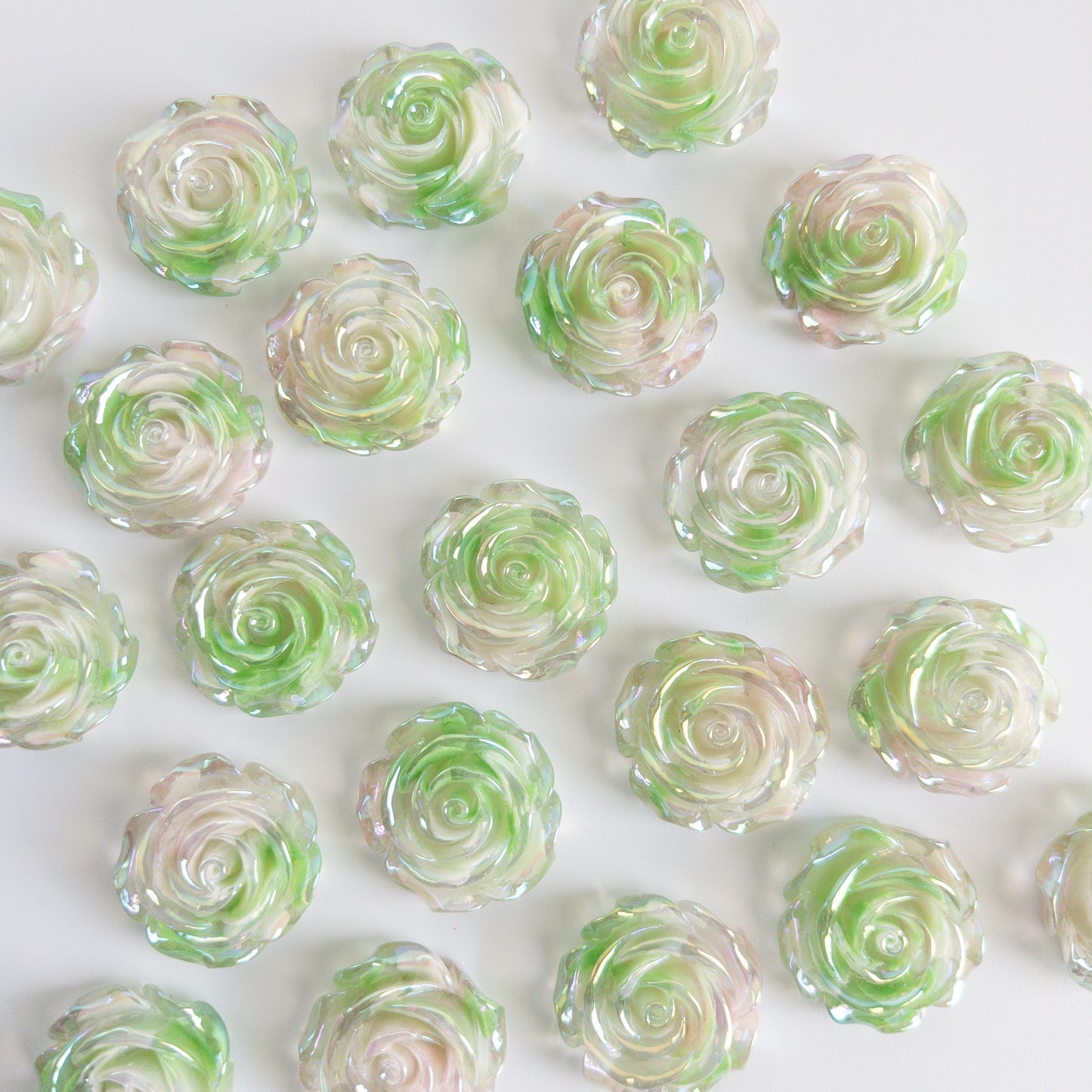 Mixed Flower Flat Back Charms