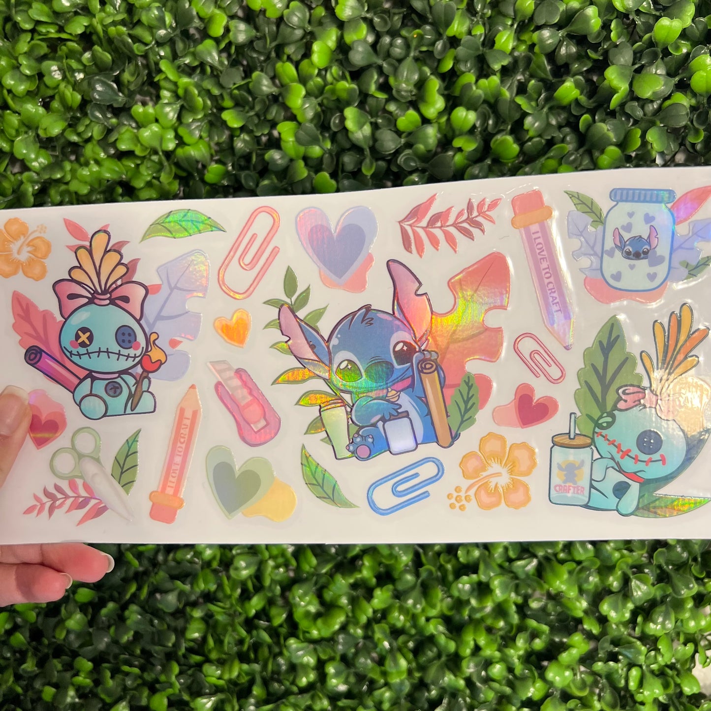 #60 School Alien School Supplies Holographic UVDTF WRAPS
