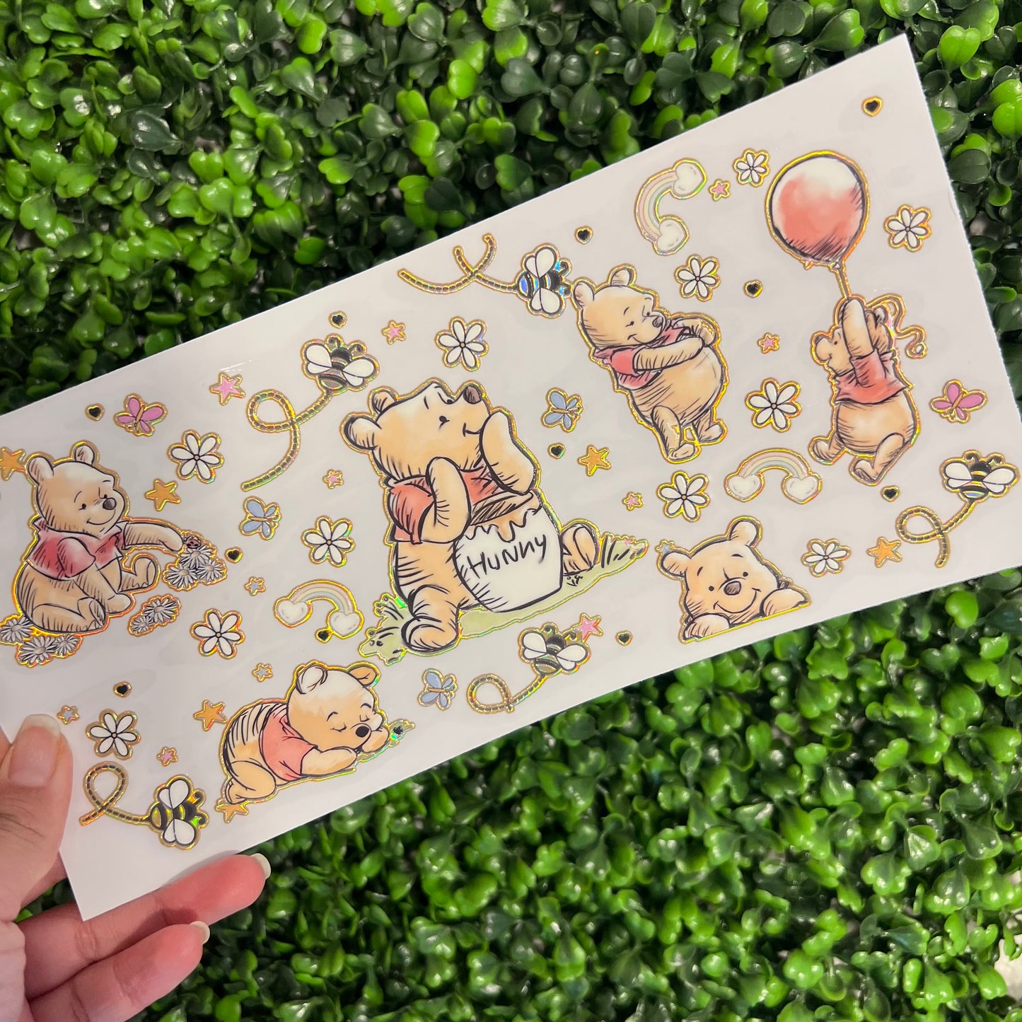 #72 Honey Bear Gold Holographic UVDTF WRAPS