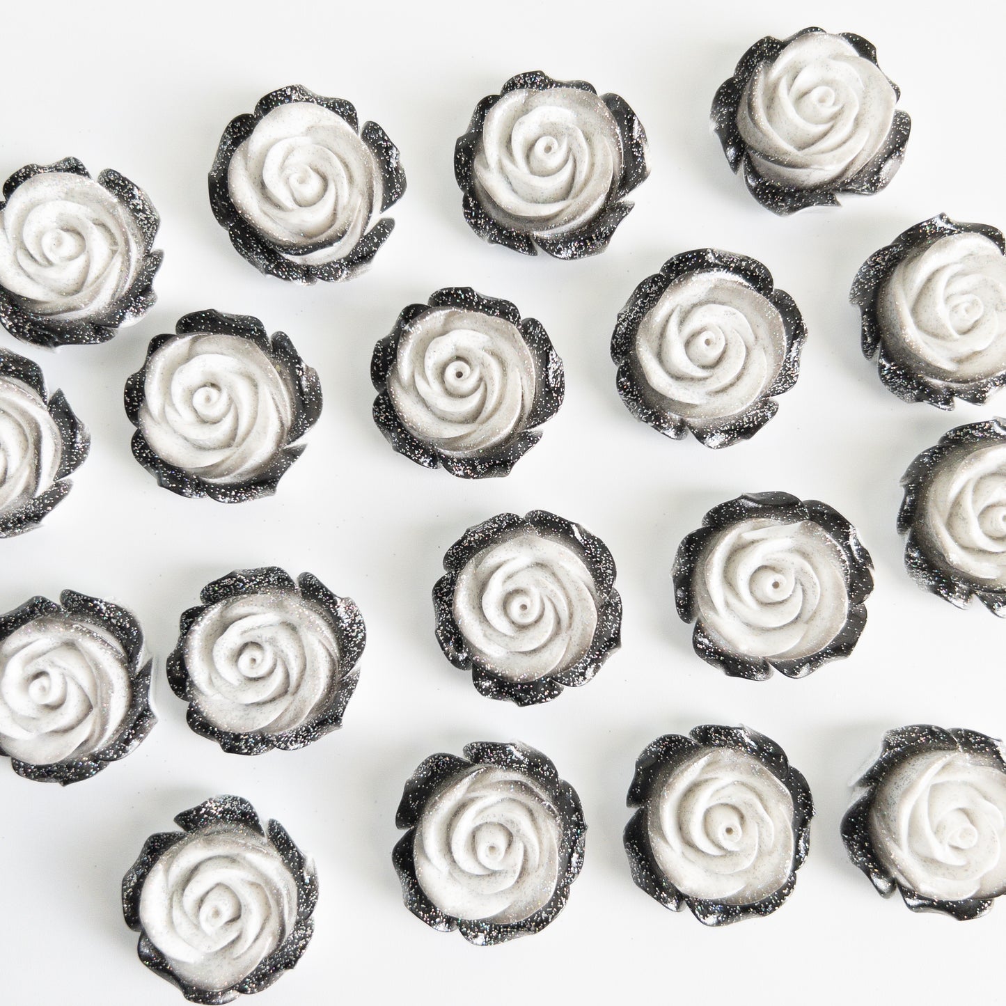 Mixed Flower Flat Back Charms