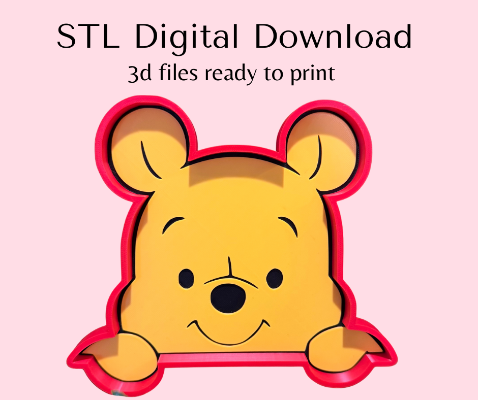 Honey Bear Head Large Trinket Tray Multi Use Tray Digital Download