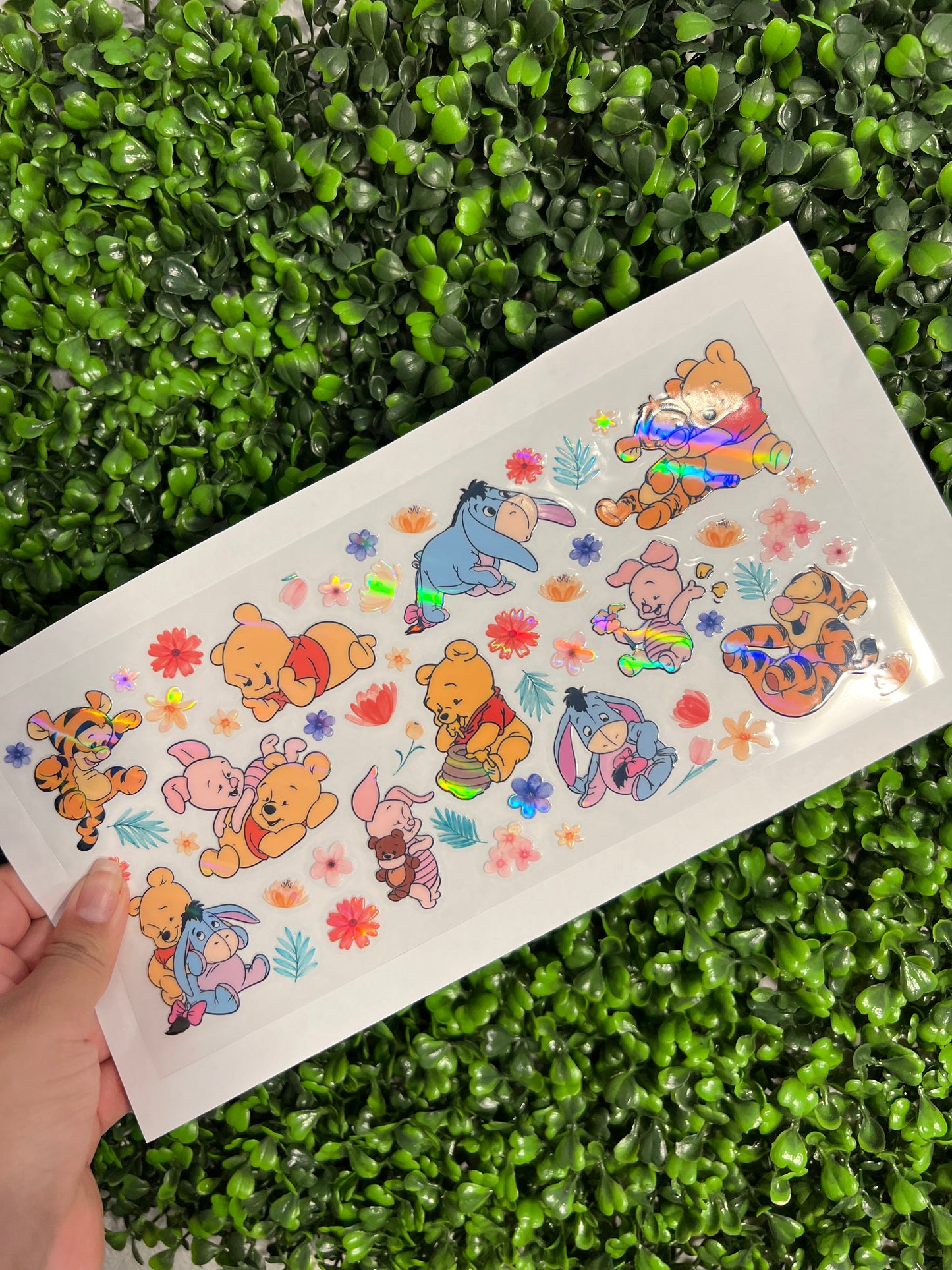 #235 Baby Honey Bear & Friends Holographic UVDTF WRAPS