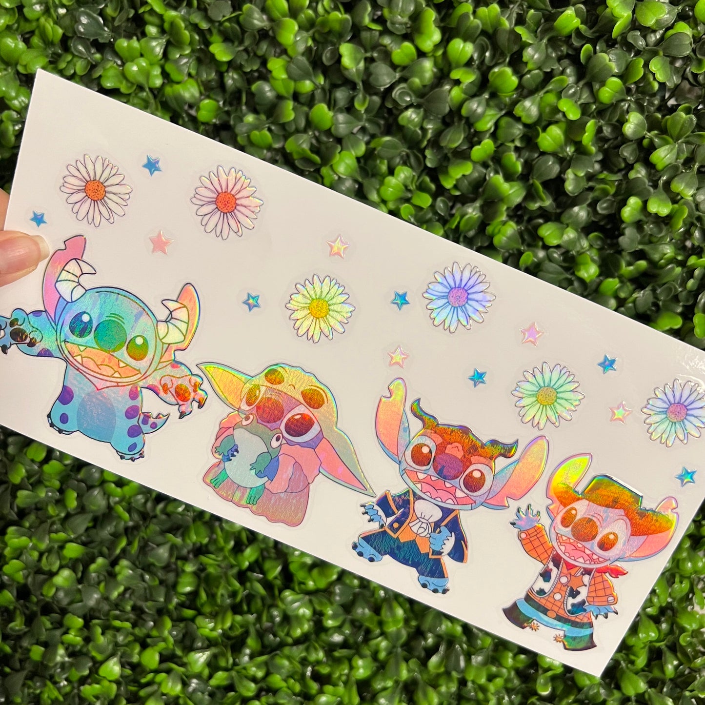 T5 Alien in Costume Holographic UVDTF WRAPS