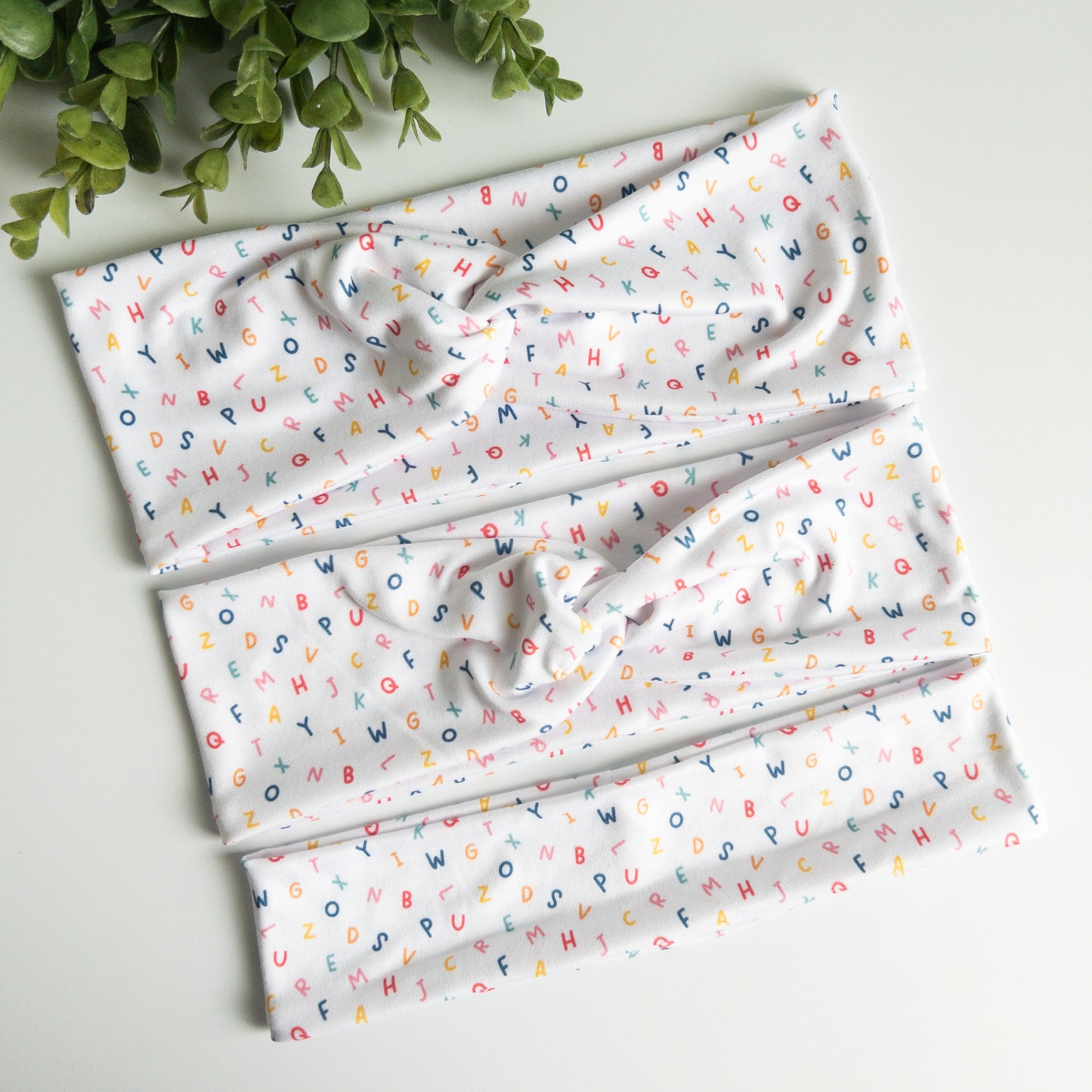 Alphabet Turban Headbands