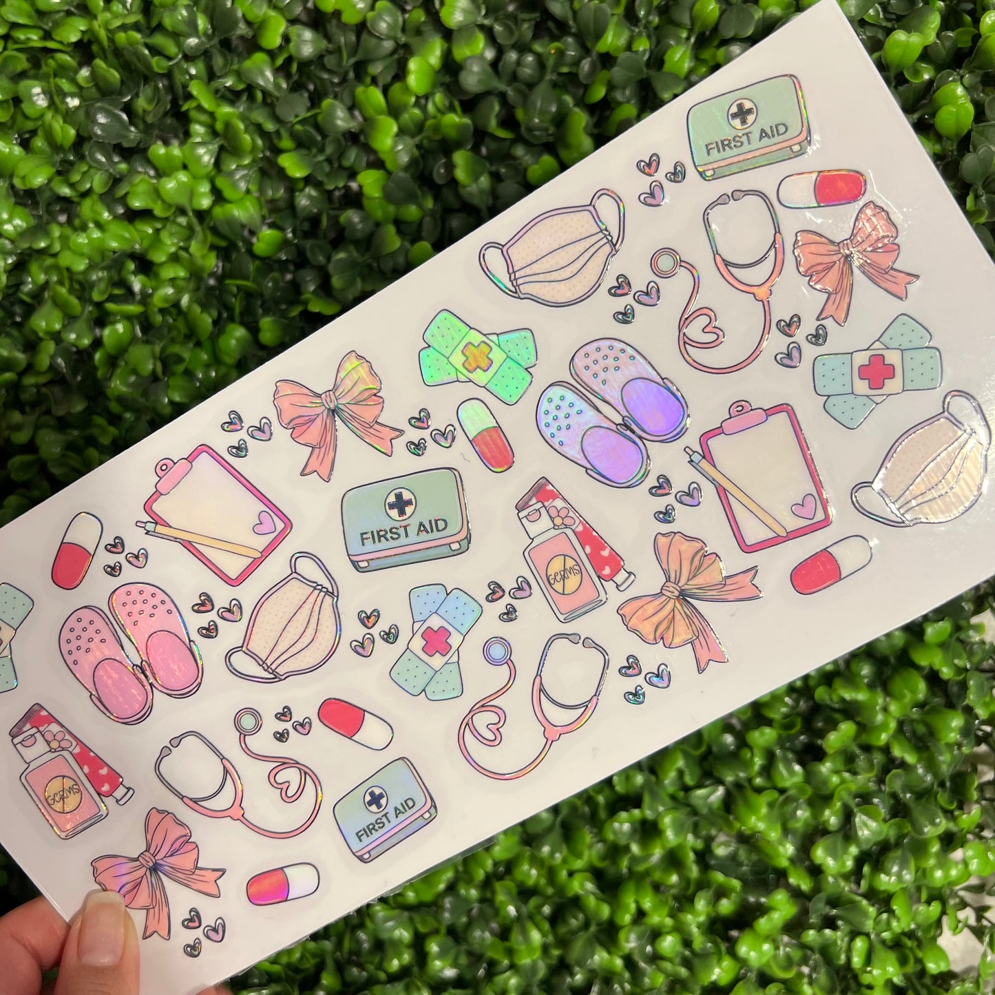 #213 Nurse Healthcare Holographic UVDTF WRAPS
