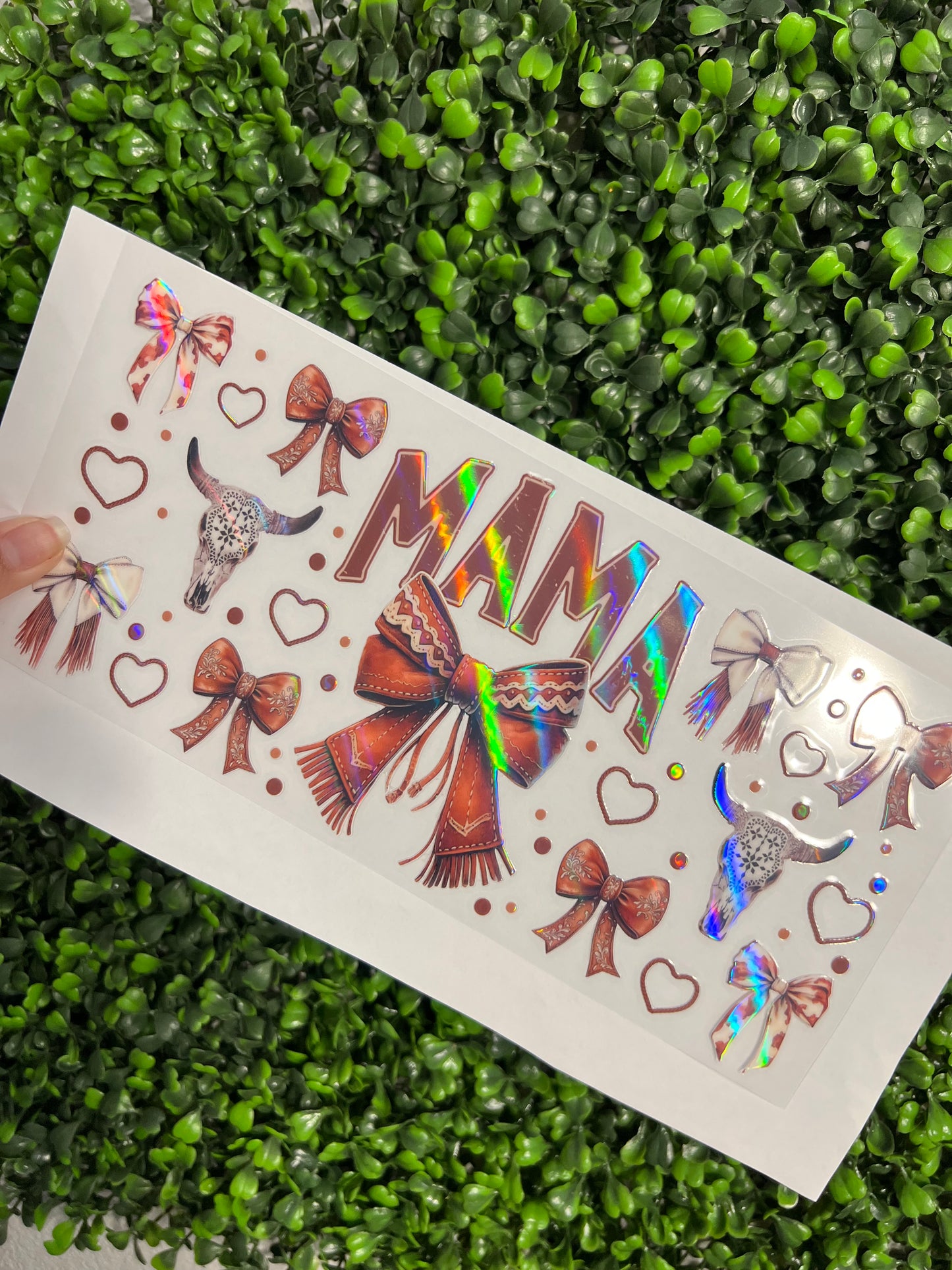 #240 Mama Western Holographic UVDTF WRAPS