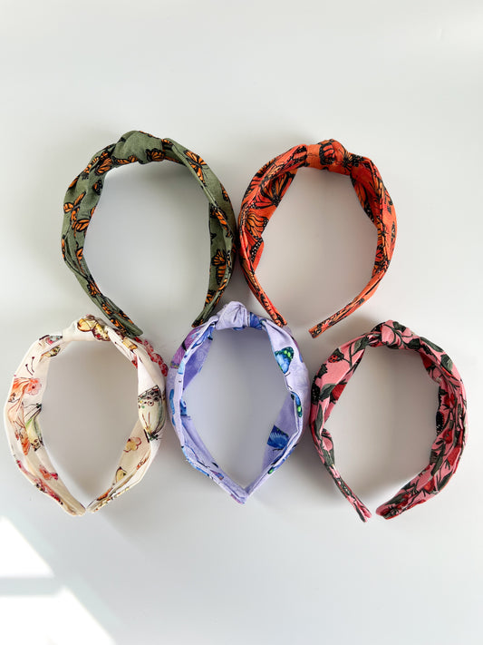 Butterflies TopKnot Hard Headband
