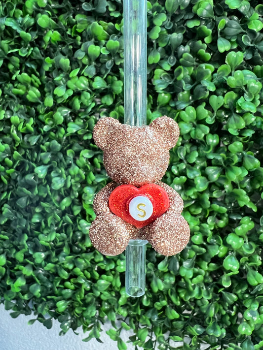 CUSTOM Teddy Bear Straw Topper