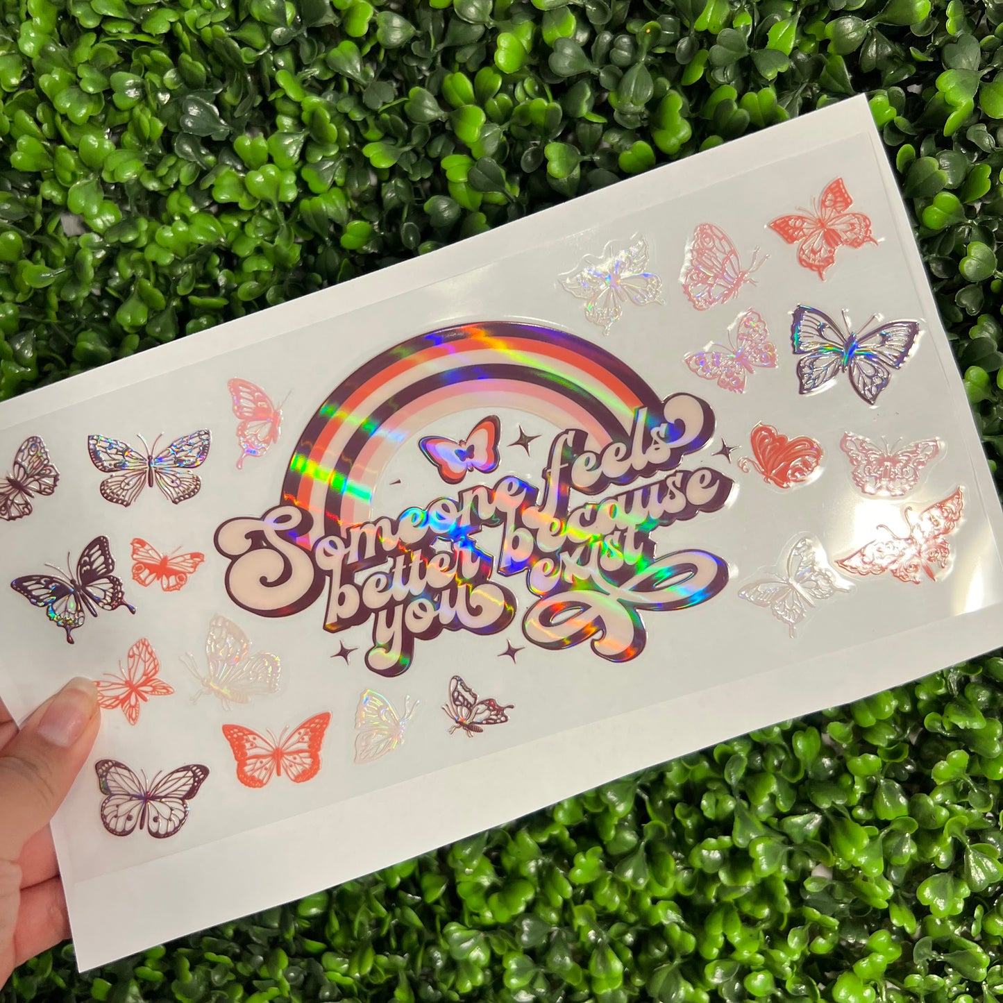 #288 You Exist Quote Holographic UVDTF WRAPS
