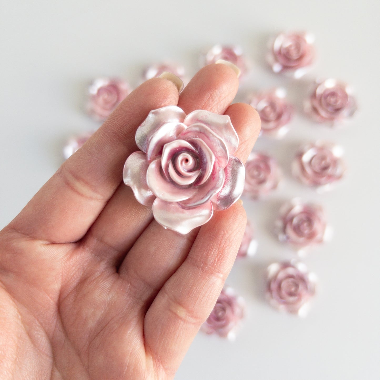 Mixed Flower Flat Back Charms