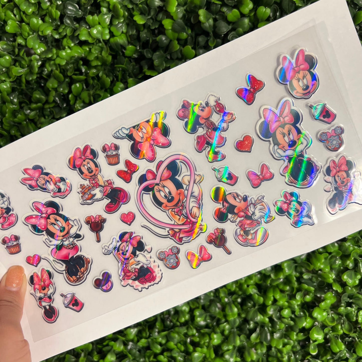 #186 Pink Mouse Holographic UVDTF WRAPS