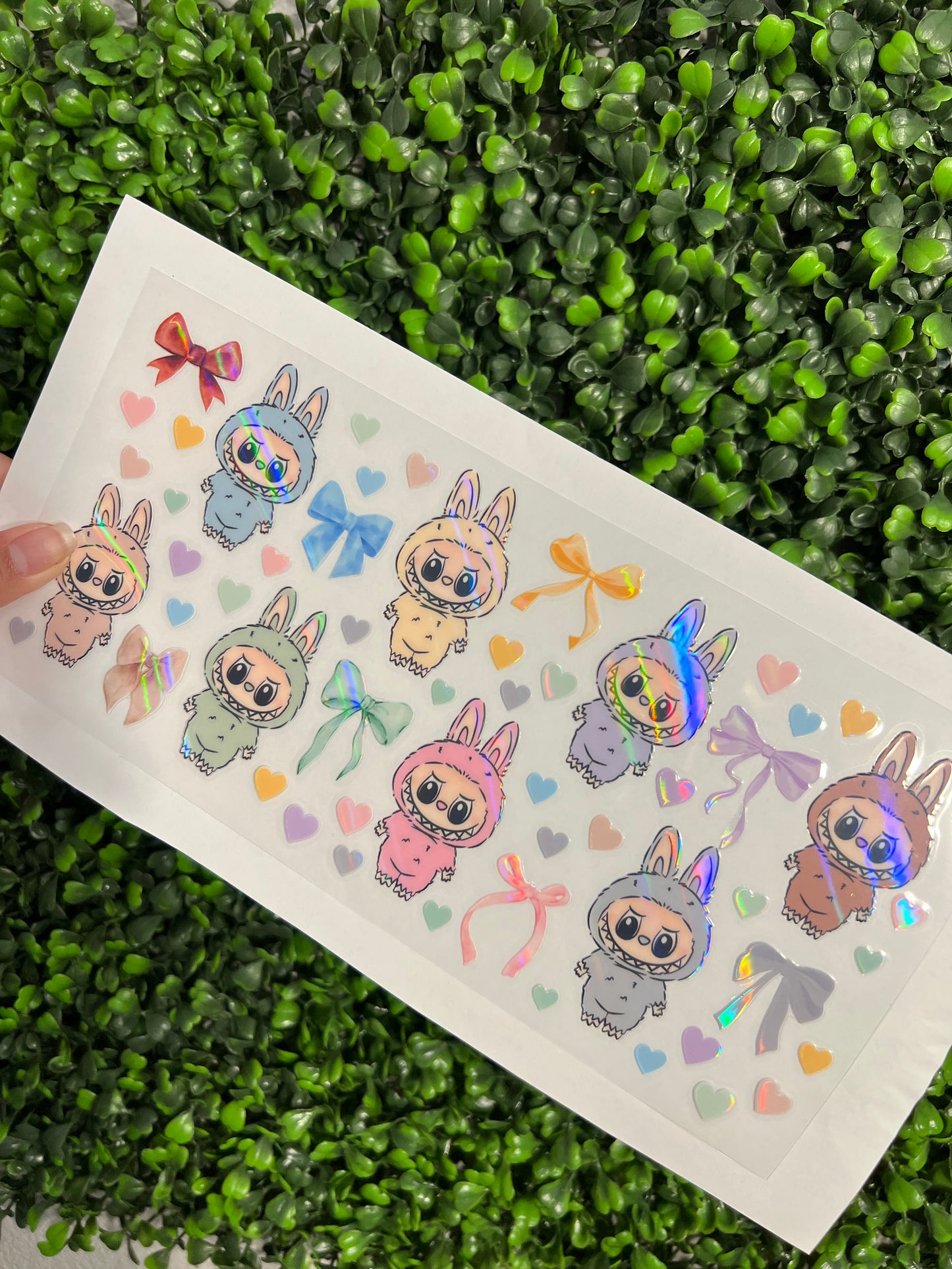 #223 Colorful Bubus Holographic UVDTF WRAPS