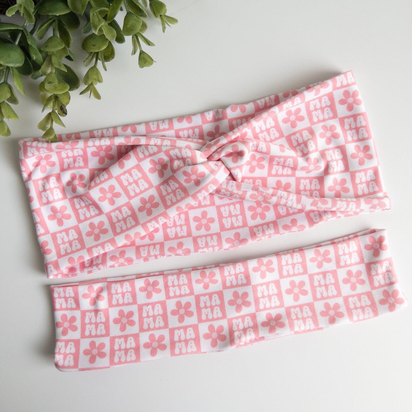 Checkered Mama Turban Headbands
