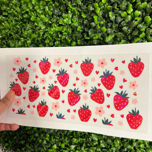 N7 Strawberries Holographic UVDTF WRAPS