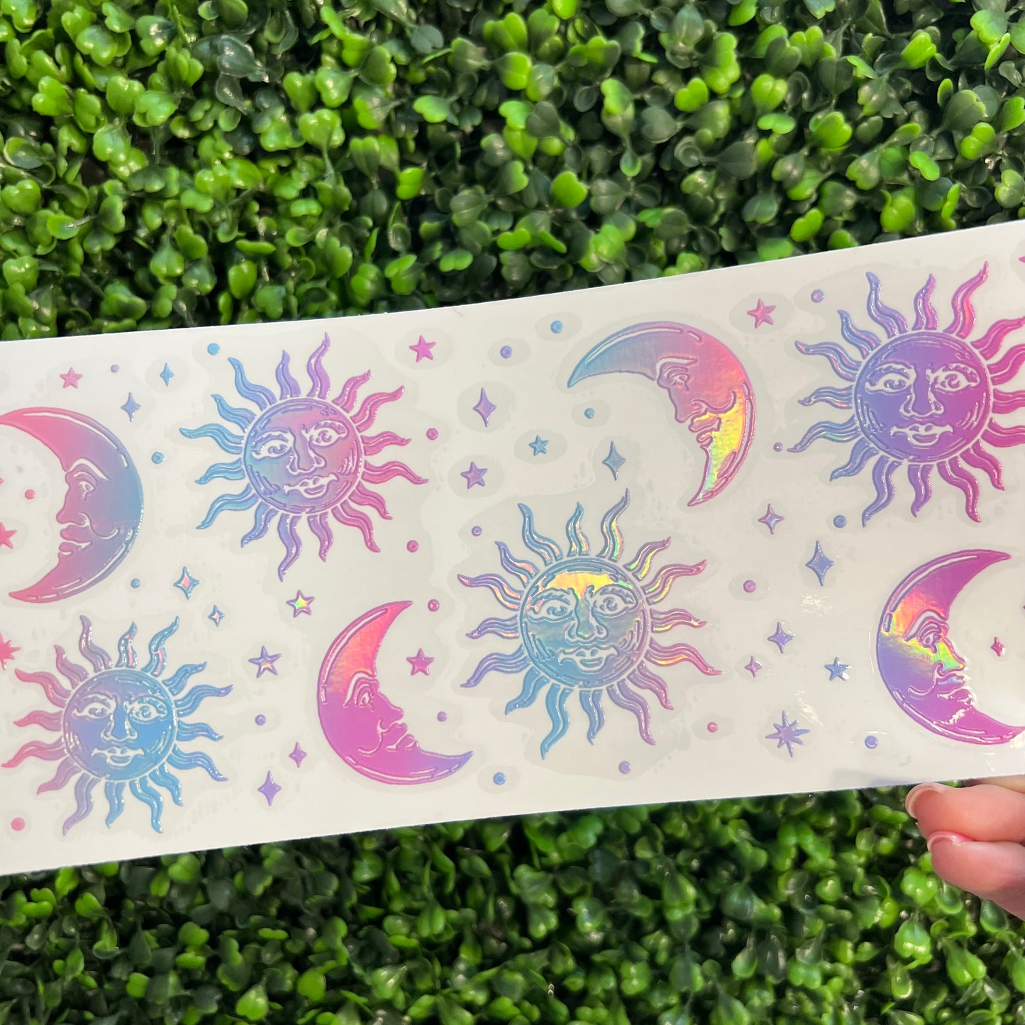 #95 Moon & Sun Holographic UVDTF WRAPS